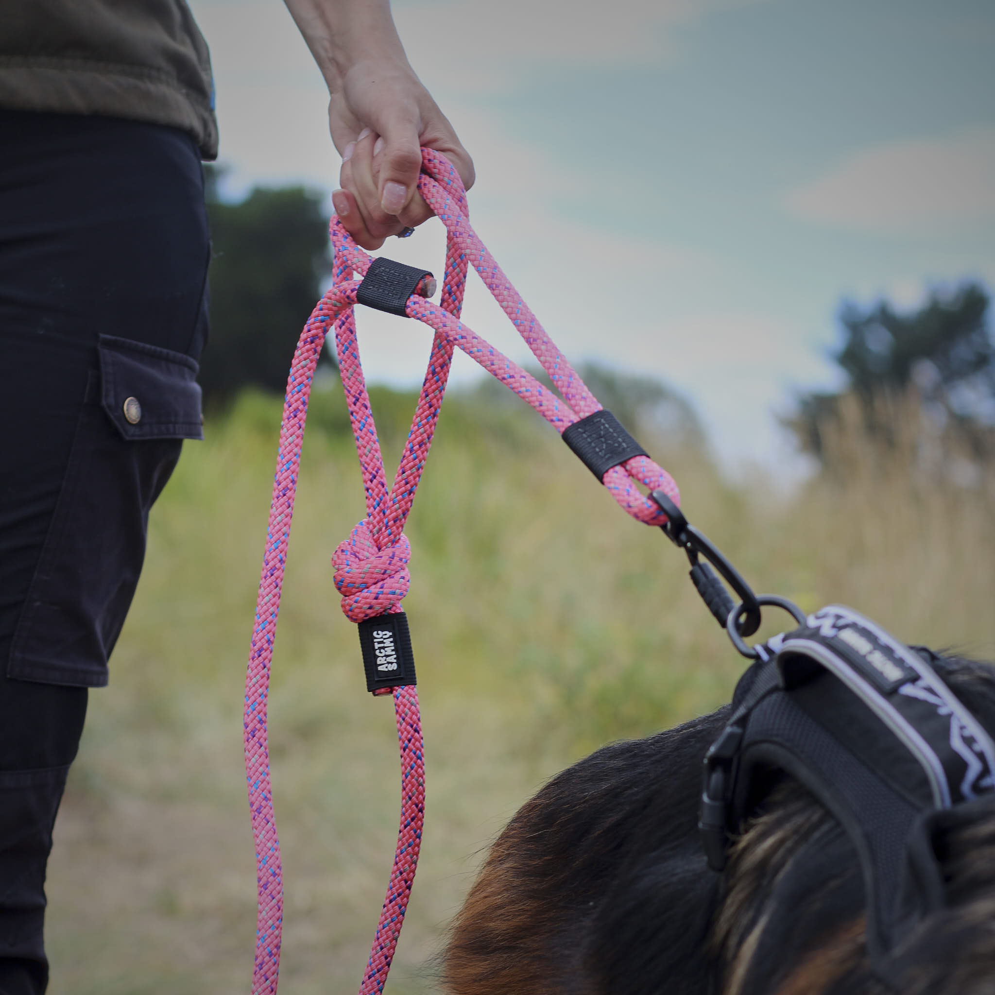 Ohau Rope Dog Leash with Traffic Handle