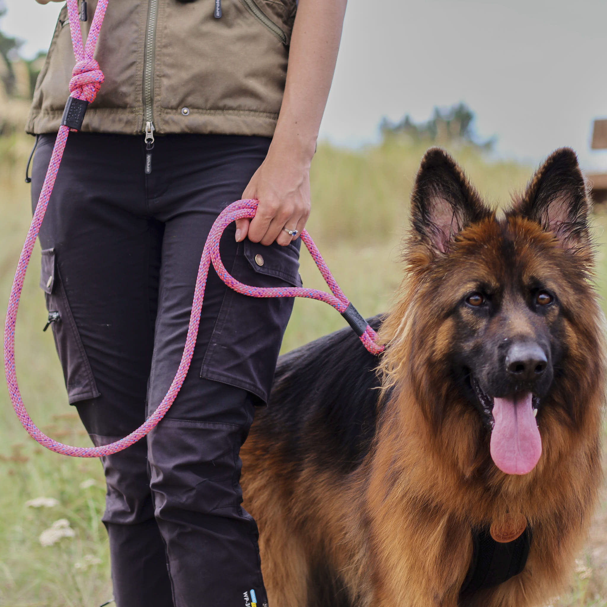 Ohau Rope Dog Leash with Traffic Handle