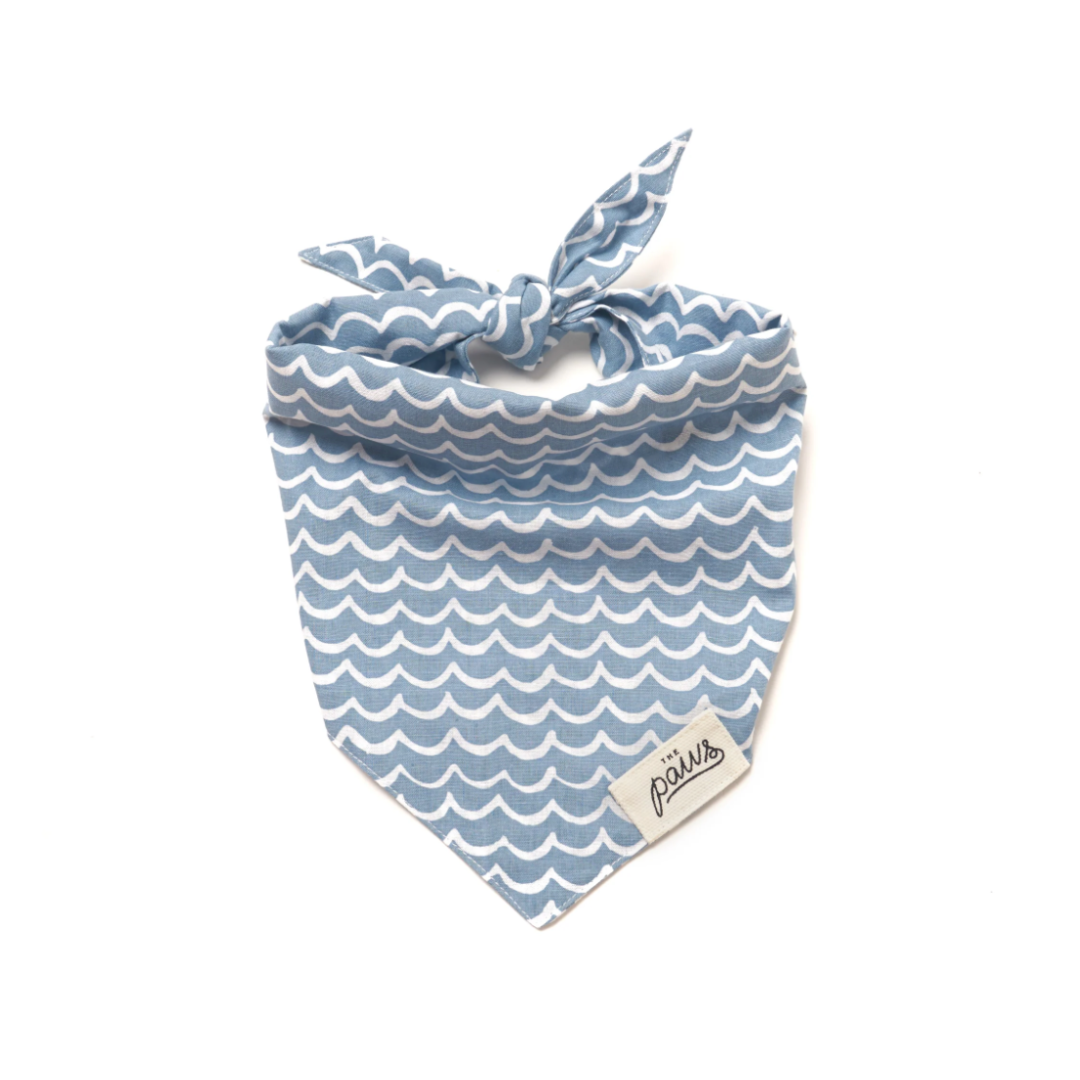 the paws perfect wave dog bandana