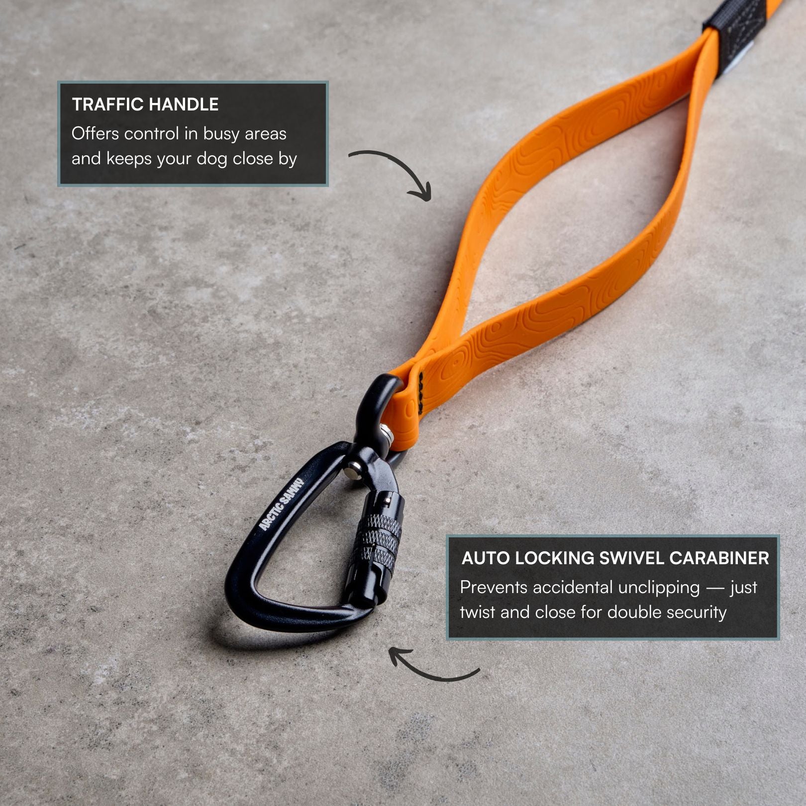 Orange Terraflow Long Line Dog Leash