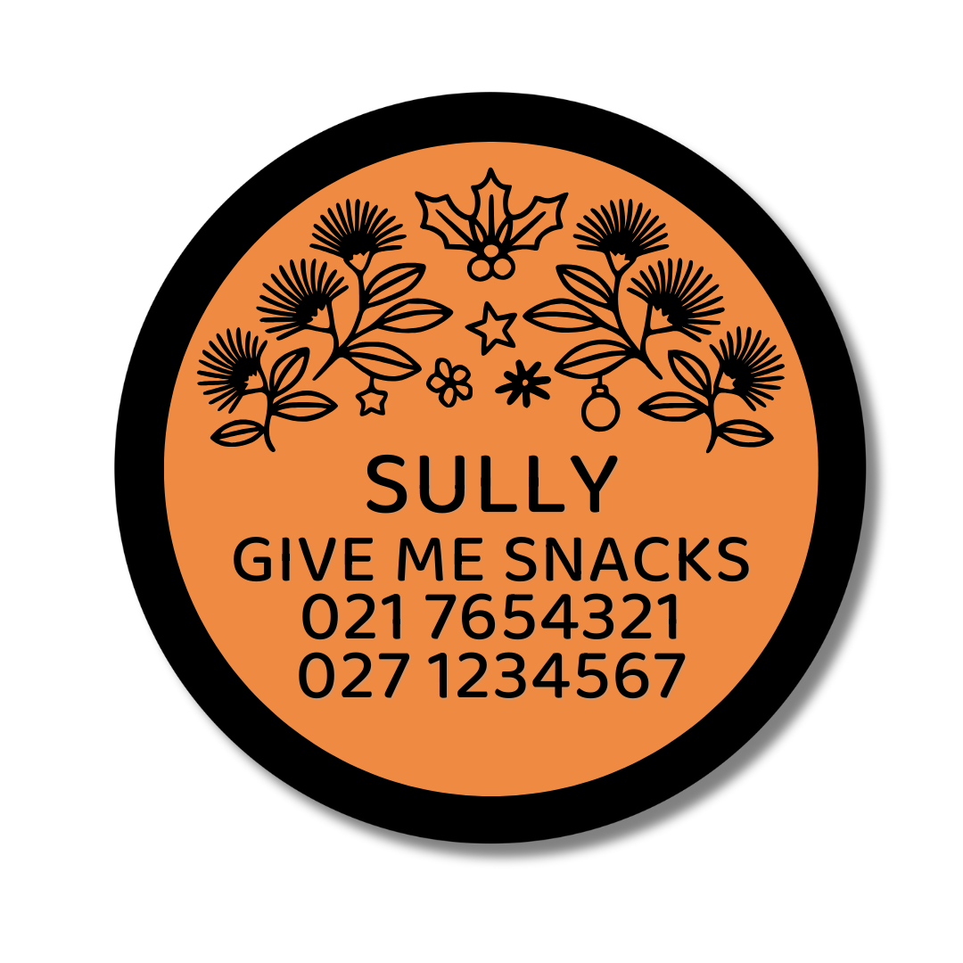 Slide-On Dog ID Tag - Pohutukawa