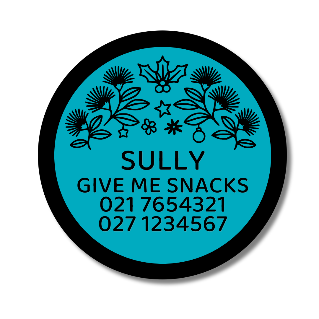 Slide-On Dog ID Tag - Pohutukawa
