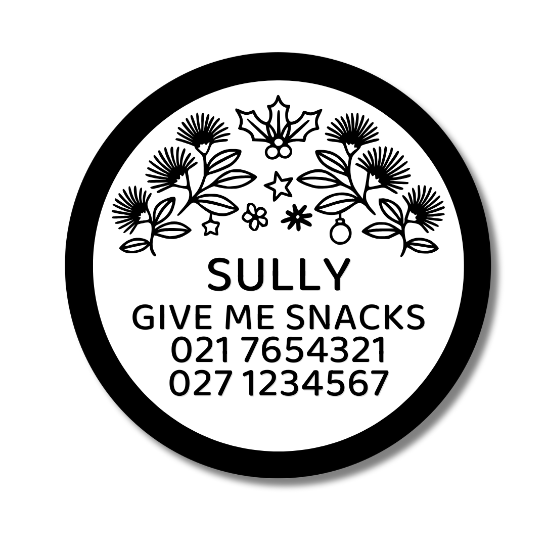 Slide-On Dog ID Tag - Pohutukawa