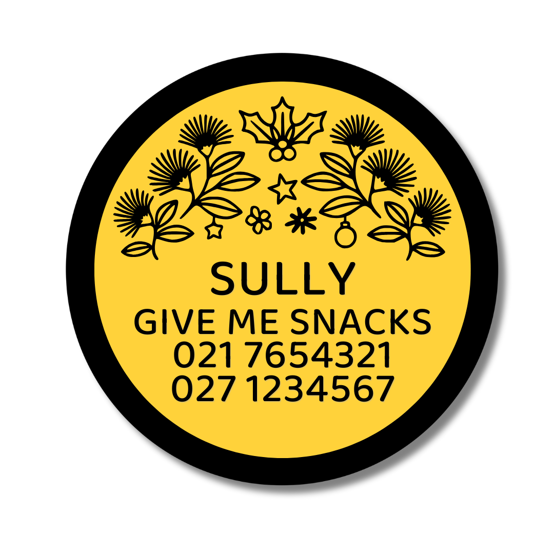 Slide-On Dog ID Tag - Pohutukawa