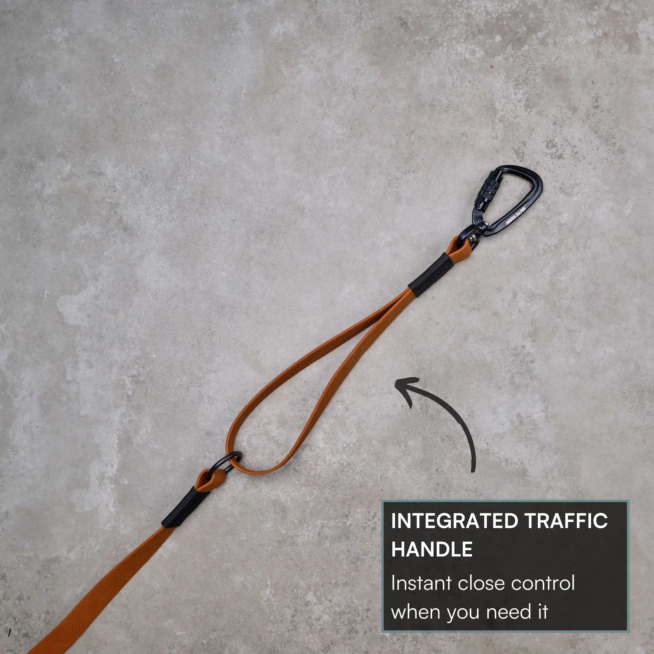 Toffee Brown Terraflow Traffic Handle Leash