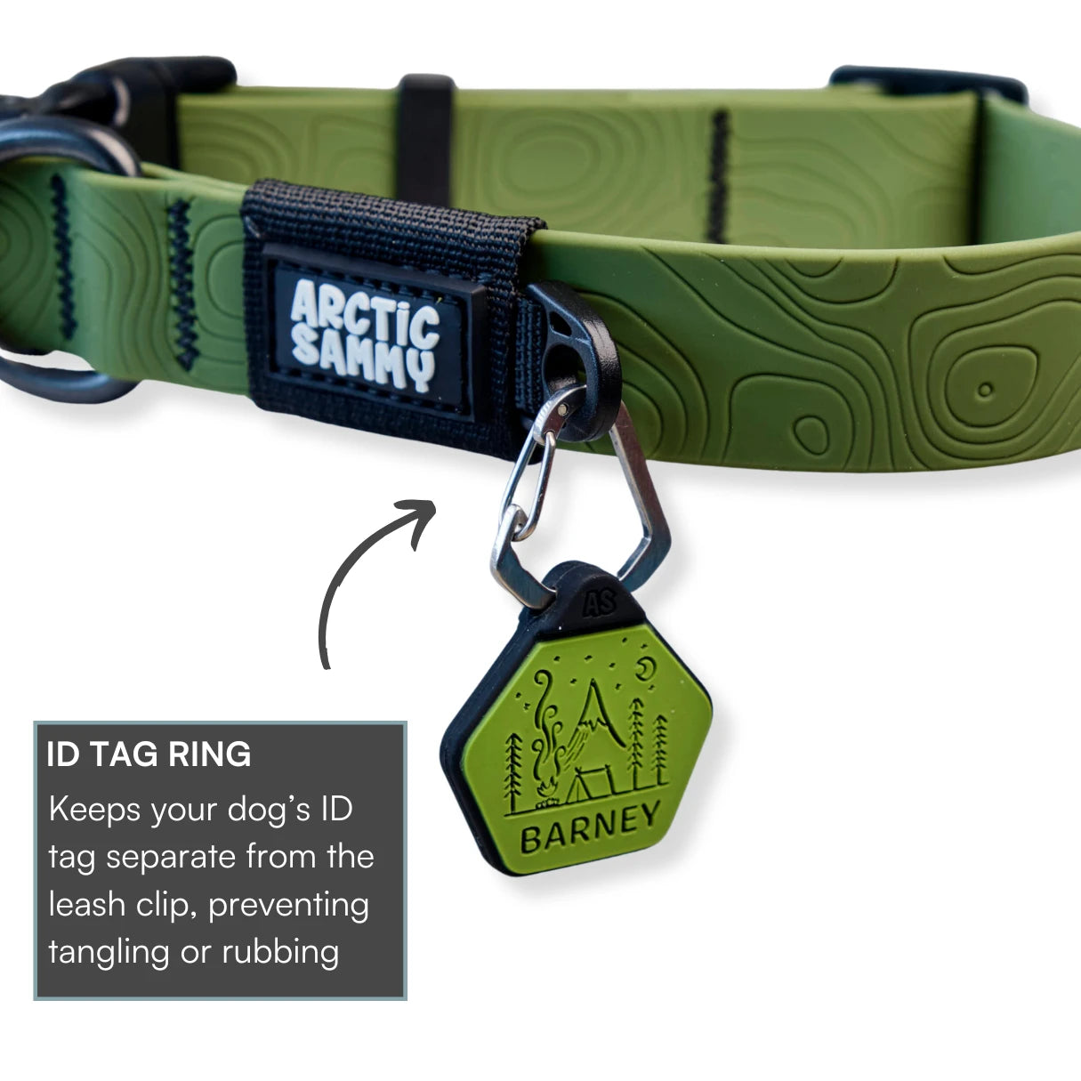 Olive Terraflow Waterproof Dog Collar