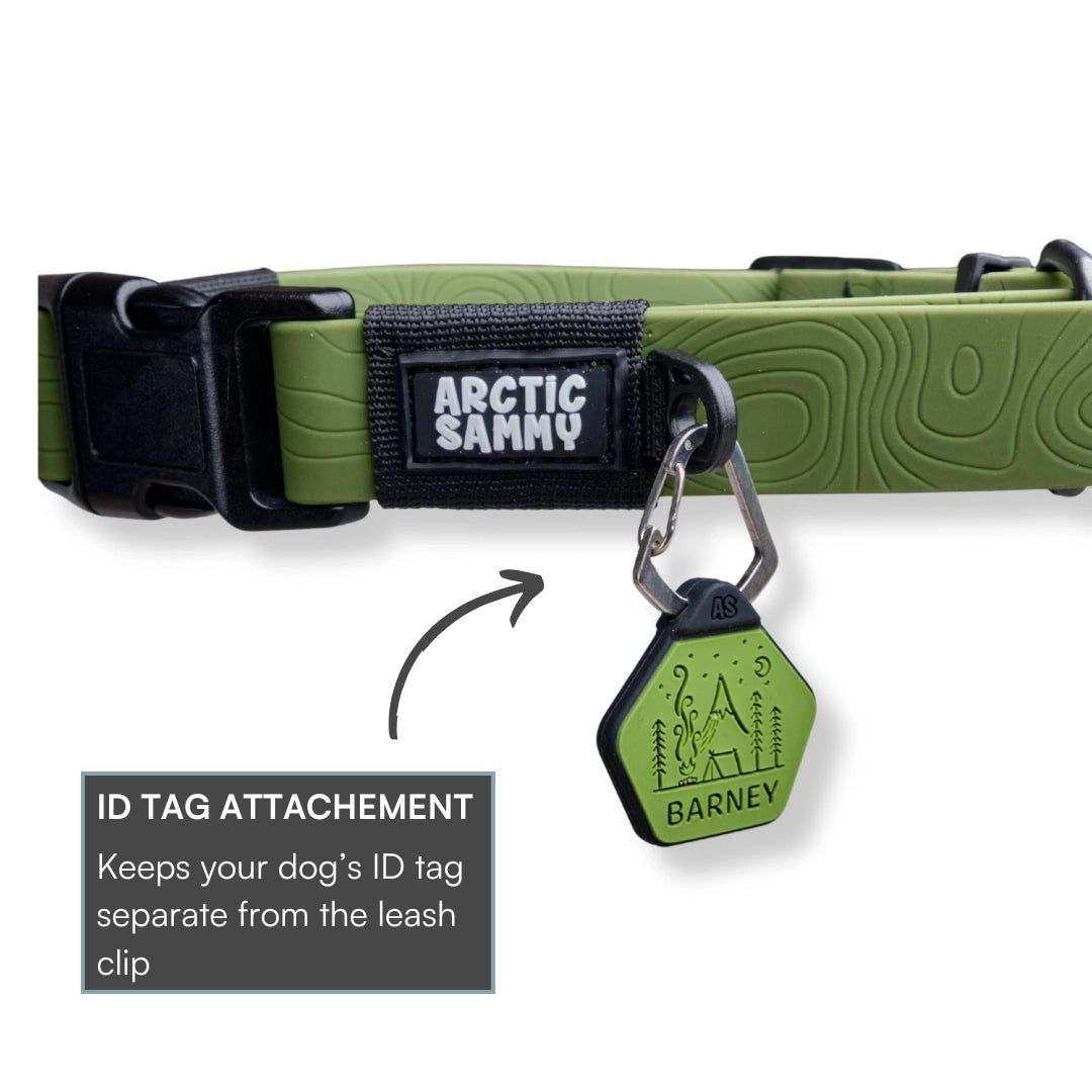 Olive Terraflow Waterproof Martingale Dog Collar
