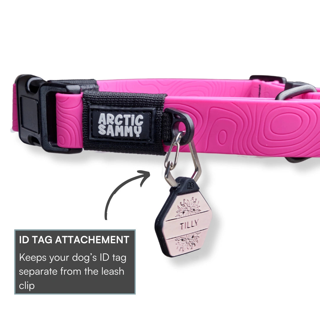 Pink Terraflow Waterproof Martingale Dog Collar