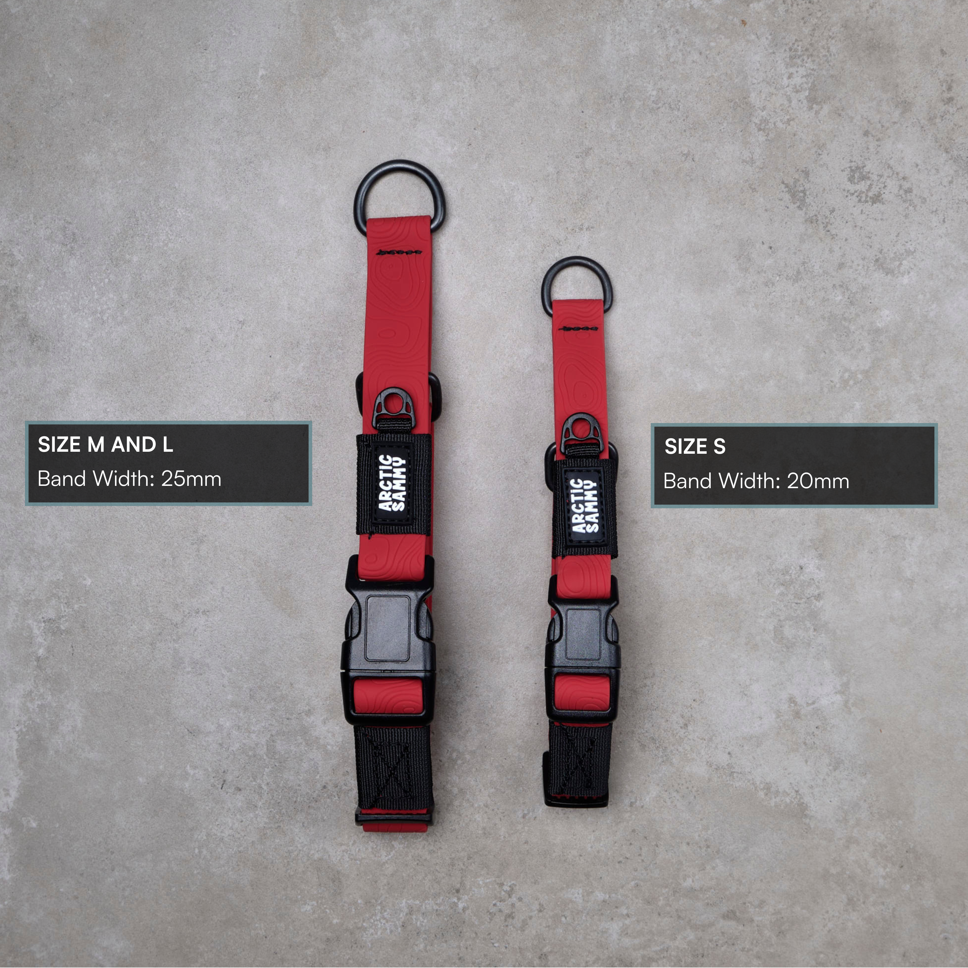 Ruby Red Terraflow Waterproof Martingale Dog Collar