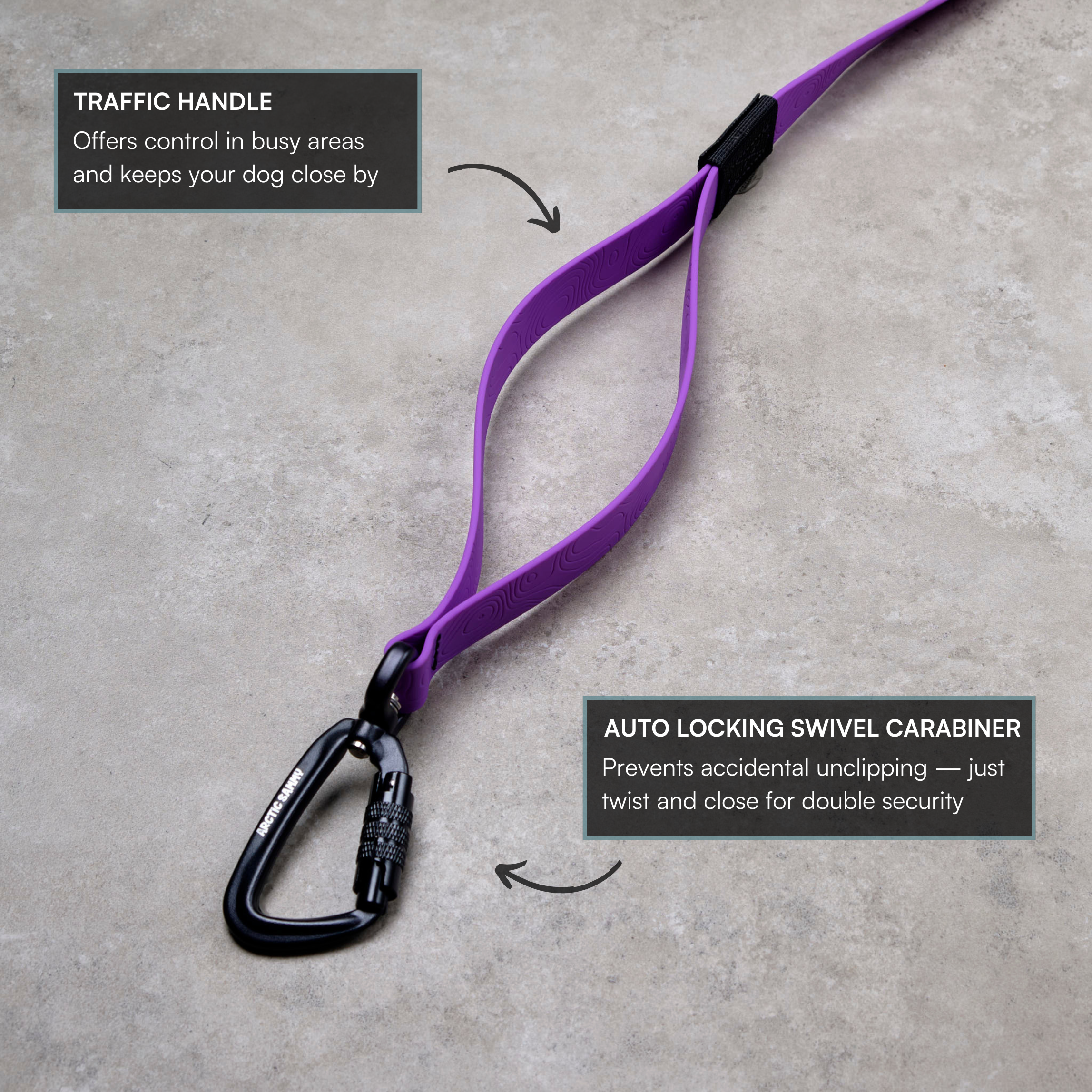 Purple Terraflow Long Line Dog Leash
