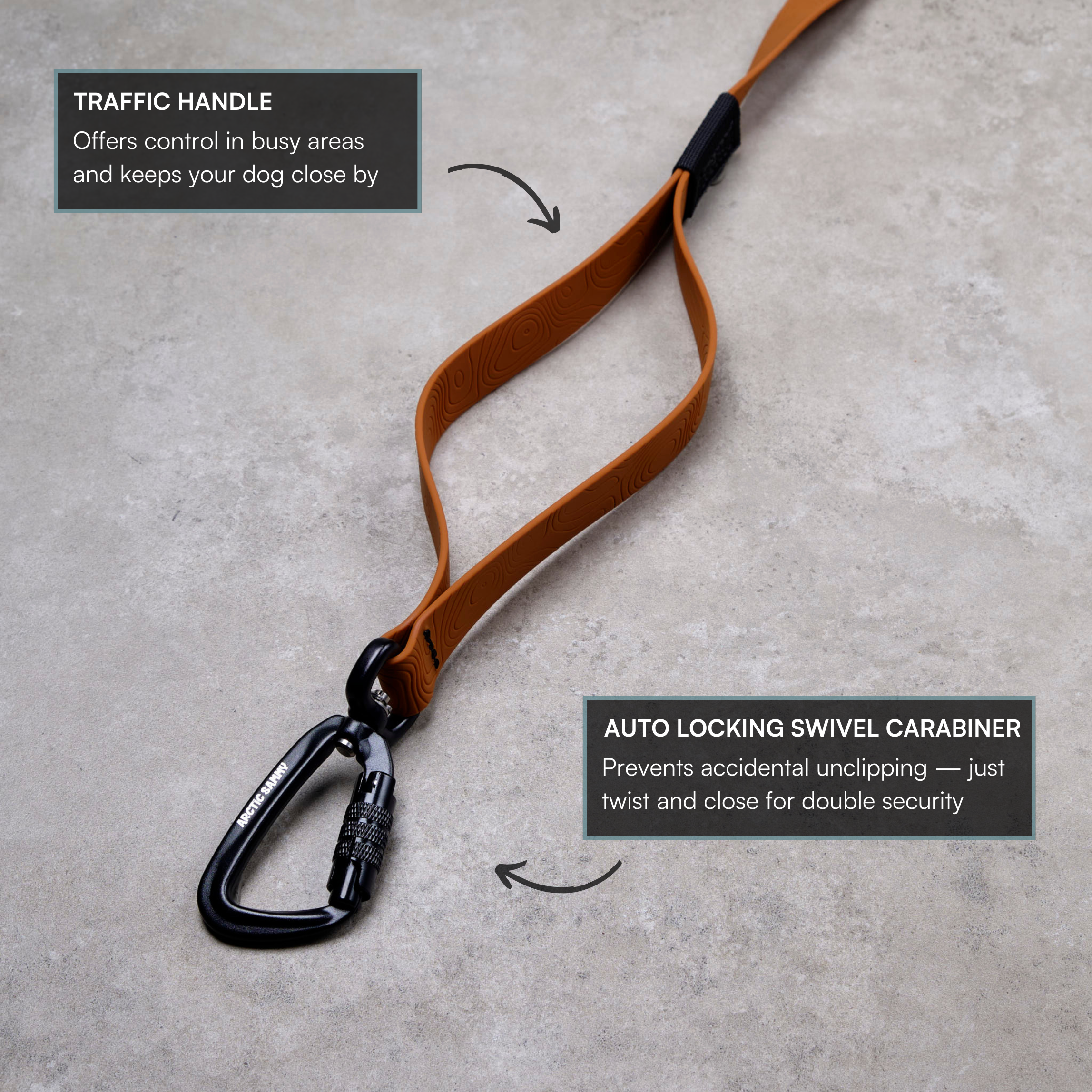 Toffee Brown Terraflow Long Line Dog Leash