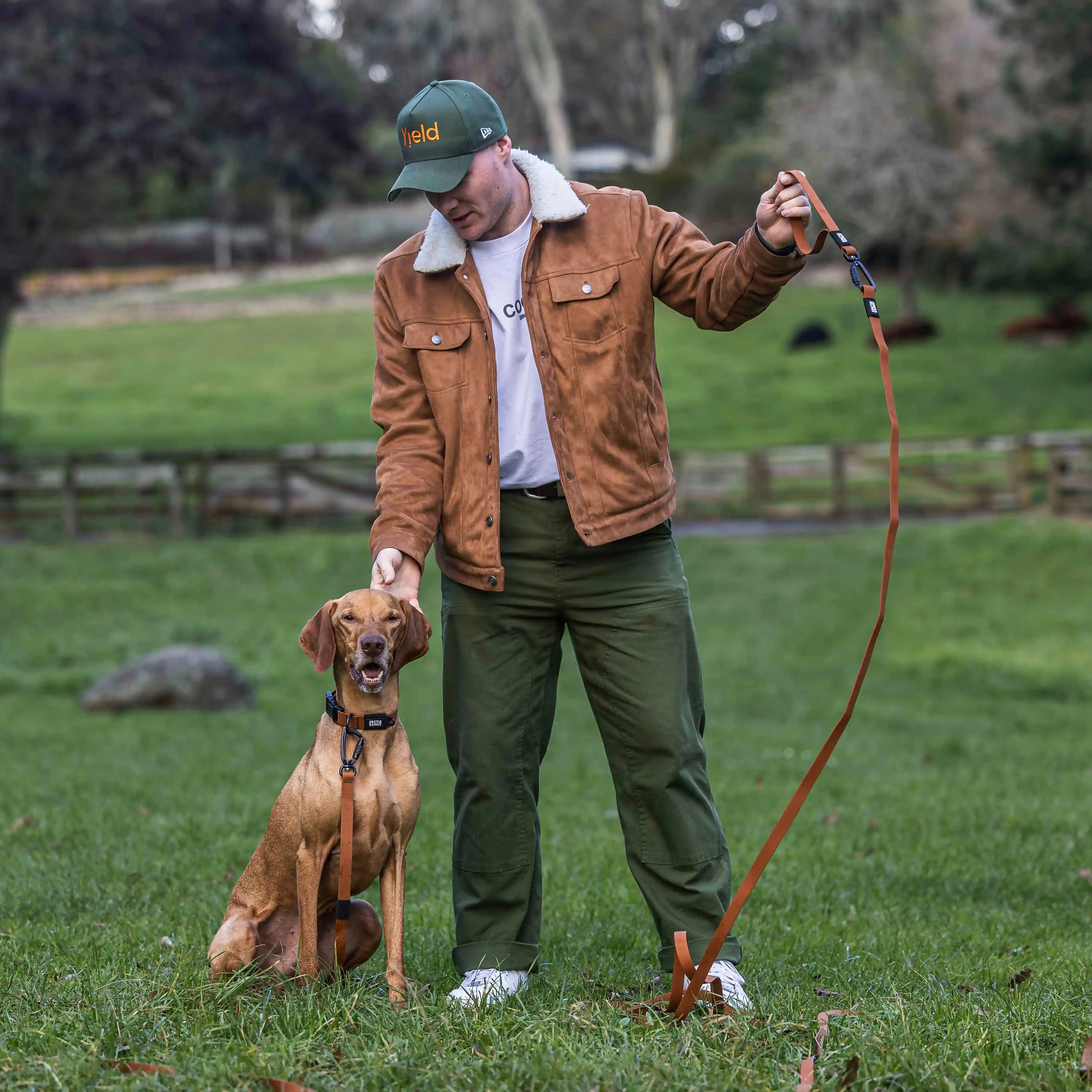 Toffee Brown Terraflow Long Line Dog Leash