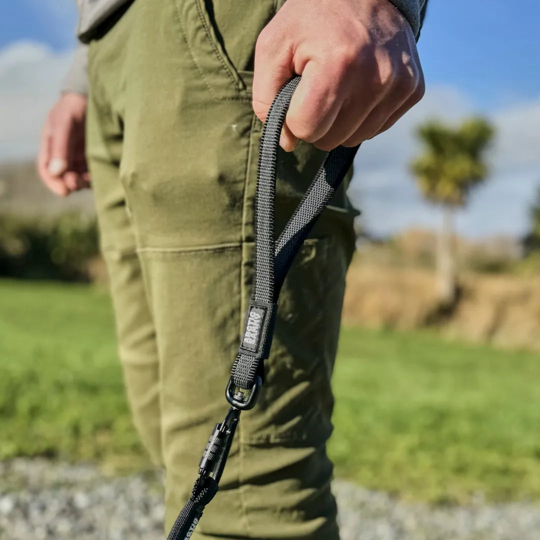 Black Train and Recall Long Line Dog Leash - Handle