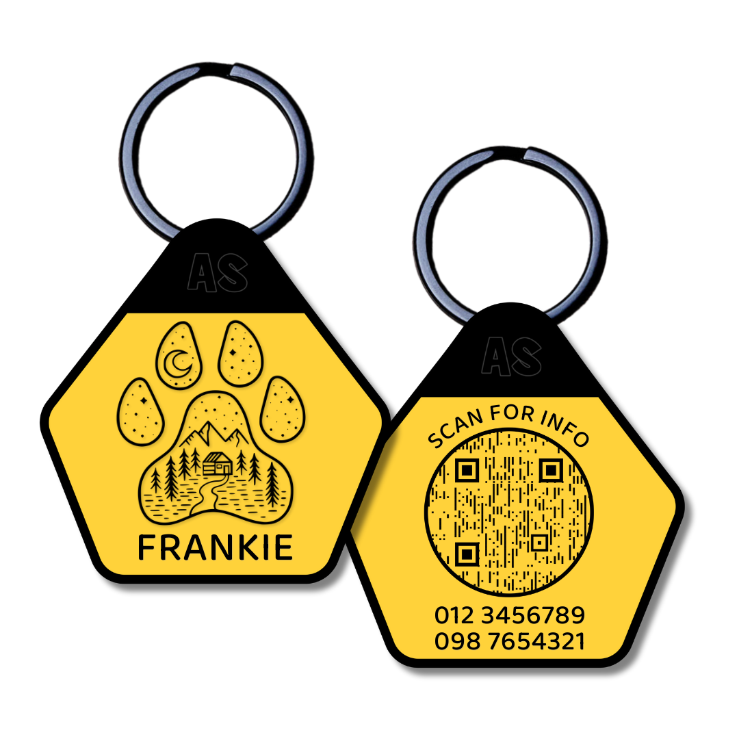 QR Code Dog ID Tag - Frankie