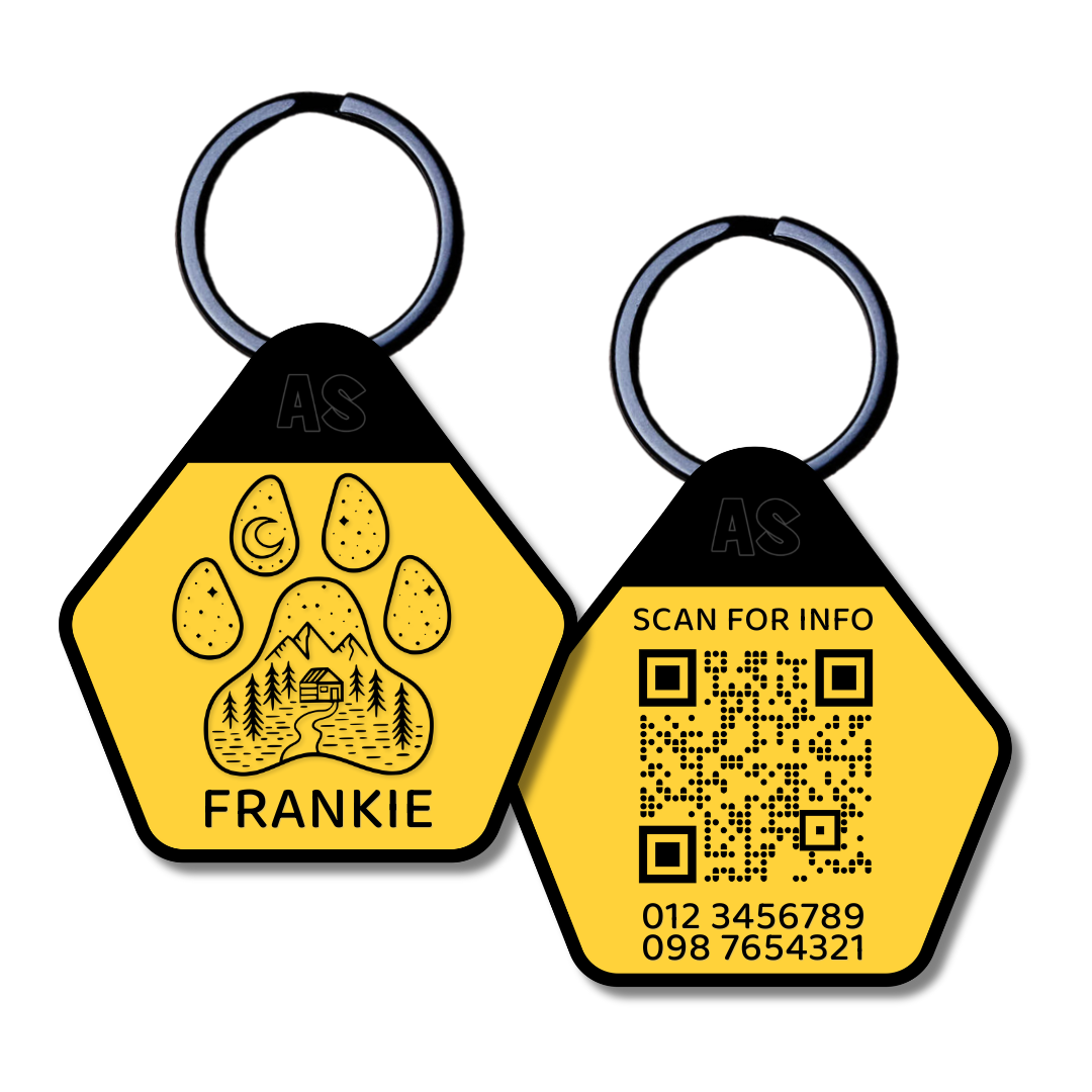 QR Code Dog ID Tag - Frankie