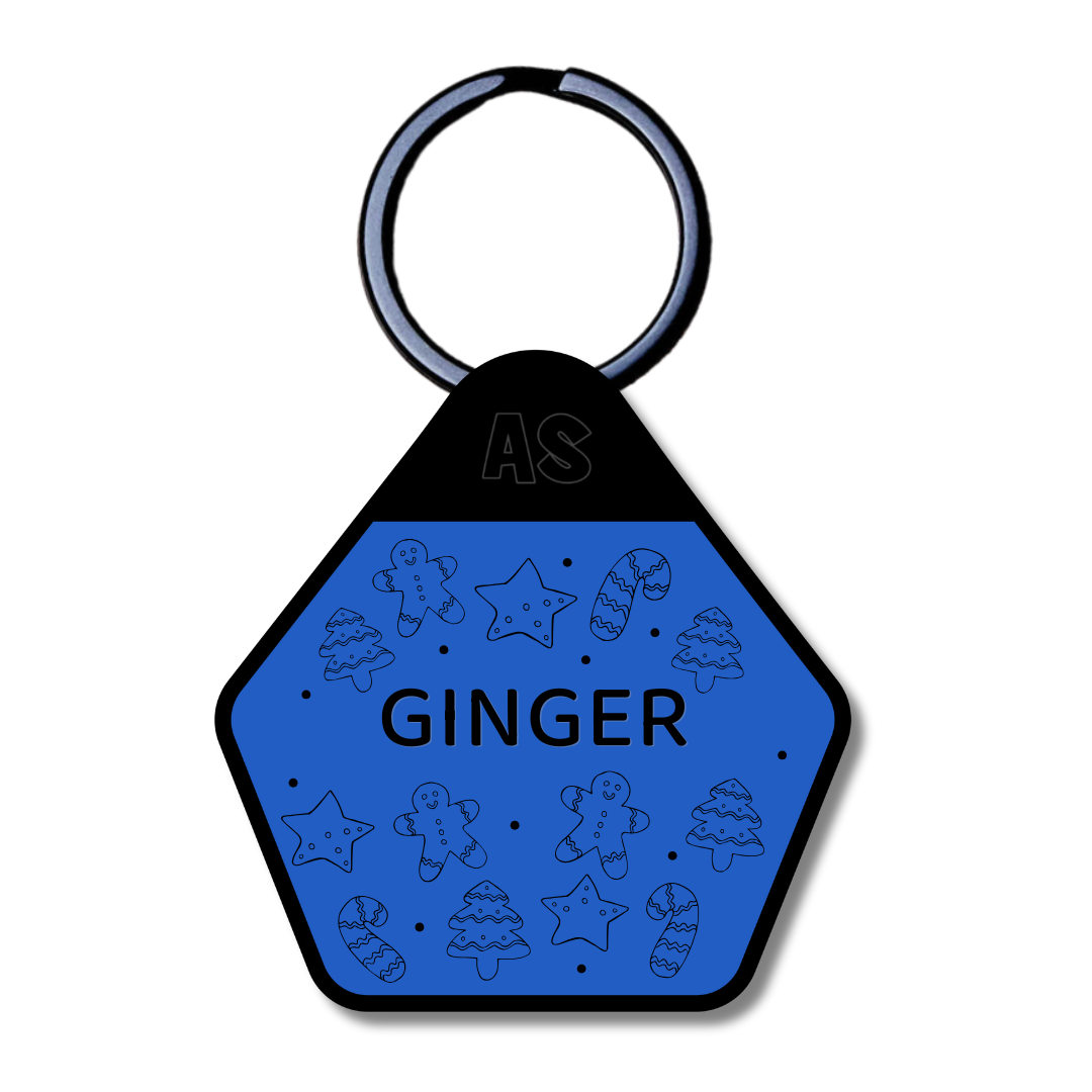 Dog ID Tag - Gingerbread Man