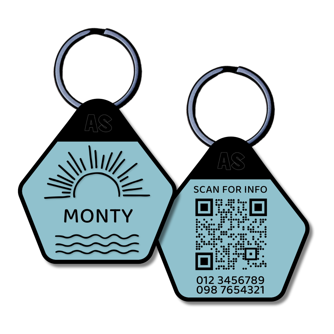 QR Code Dog ID Tag - Monty