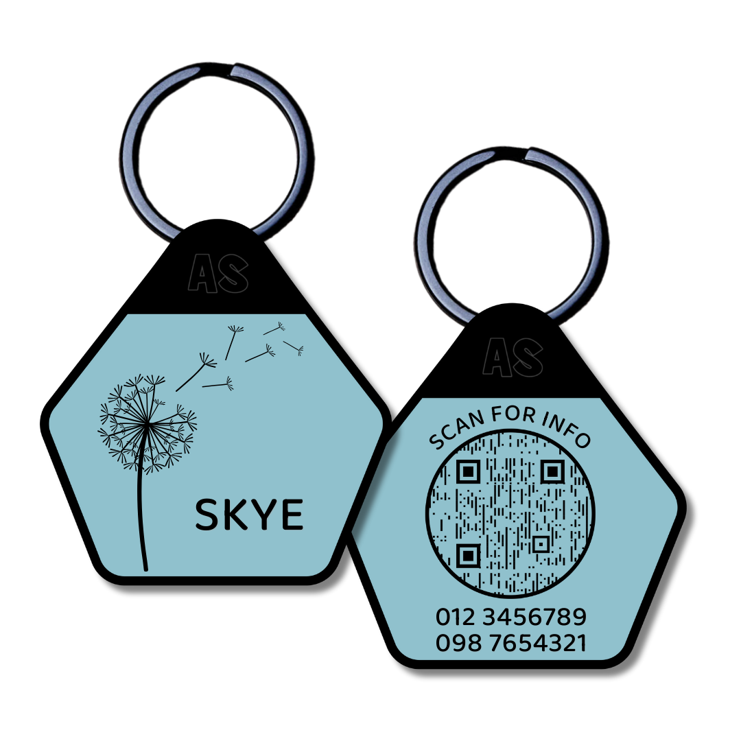 QR Code Dog ID Tag - Skye