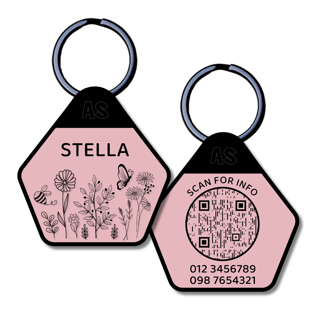 QR Code Dog ID Tag - Stella