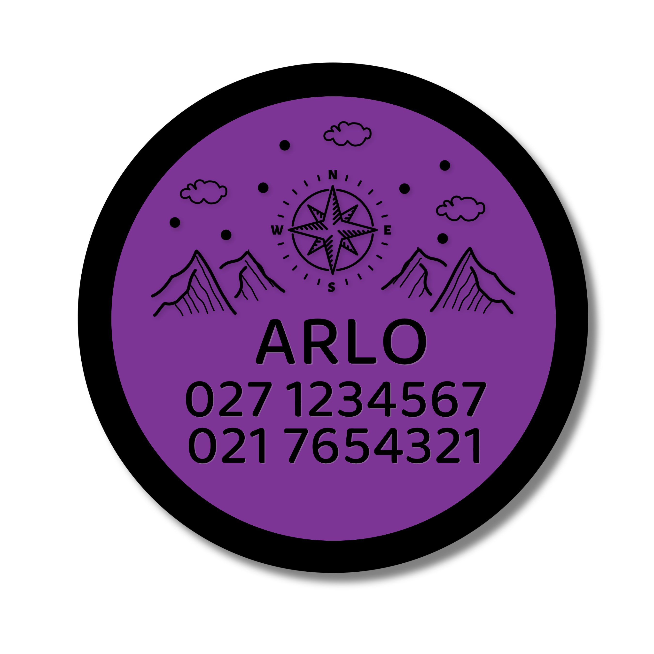 Slide-On Dog ID Tag - Arlo