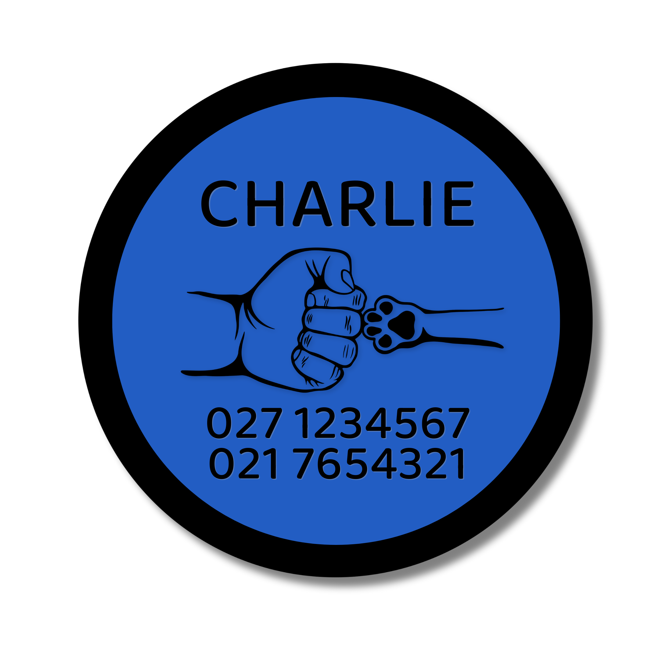 Slide-On Dog ID Tag - Charlie