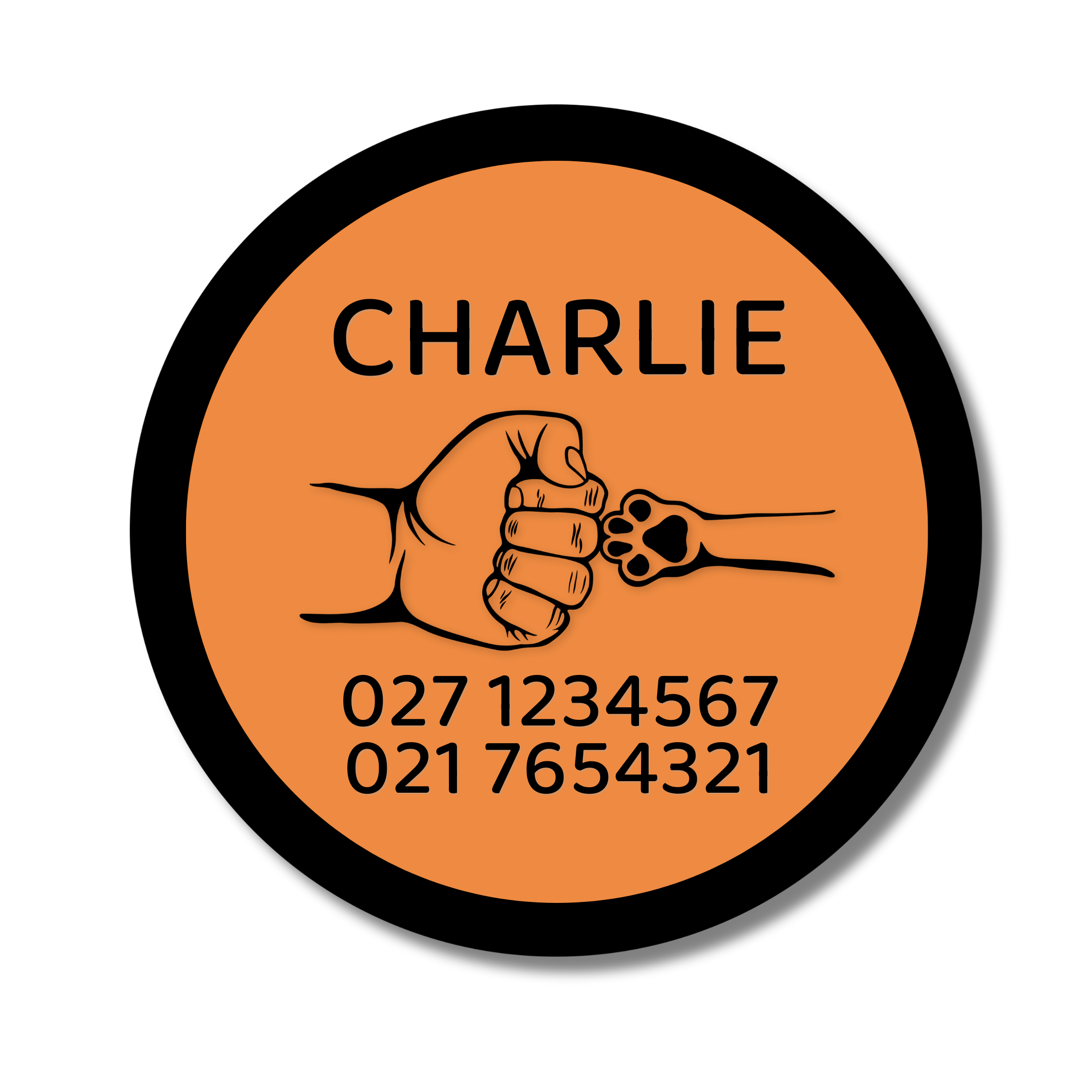 Slide-On Dog ID Tag - Charlie