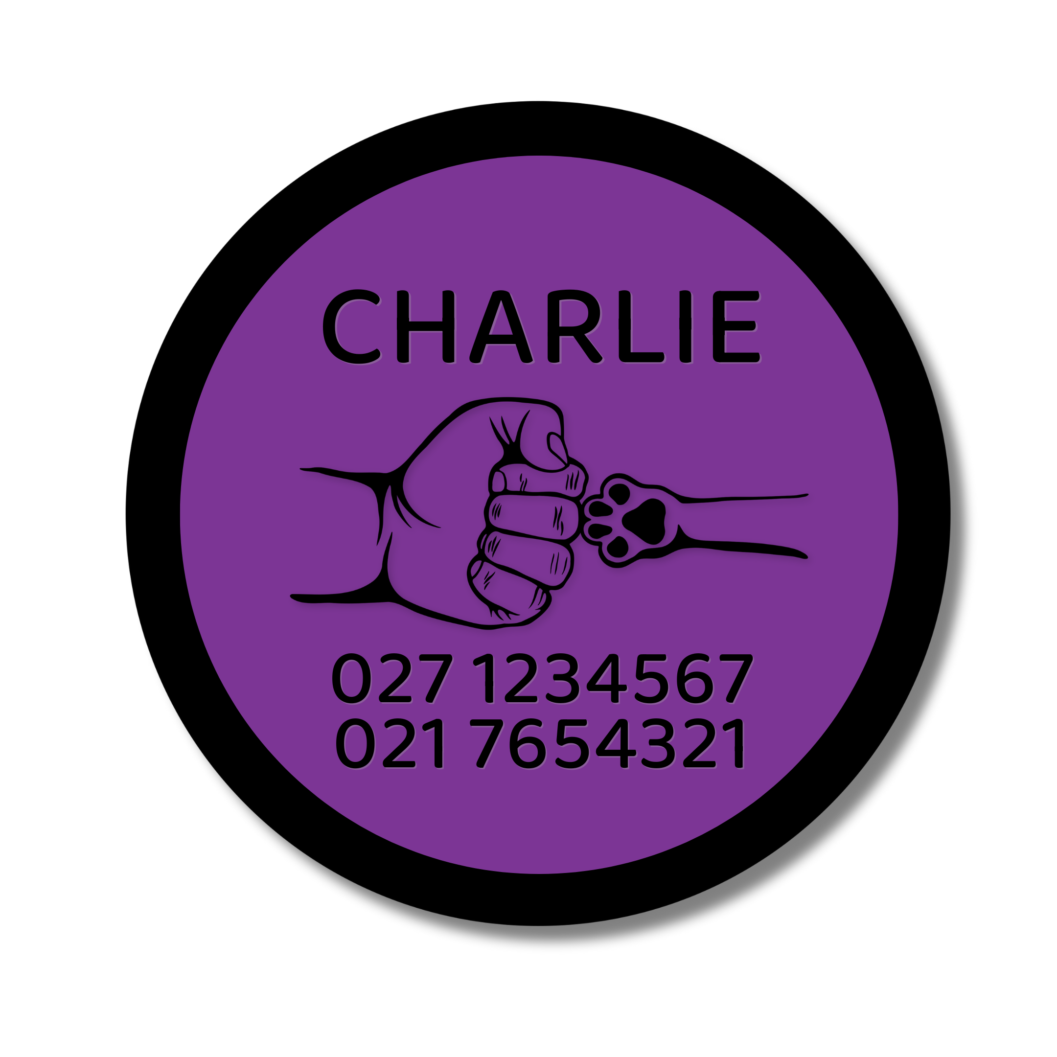 Slide-On Dog ID Tag - Charlie