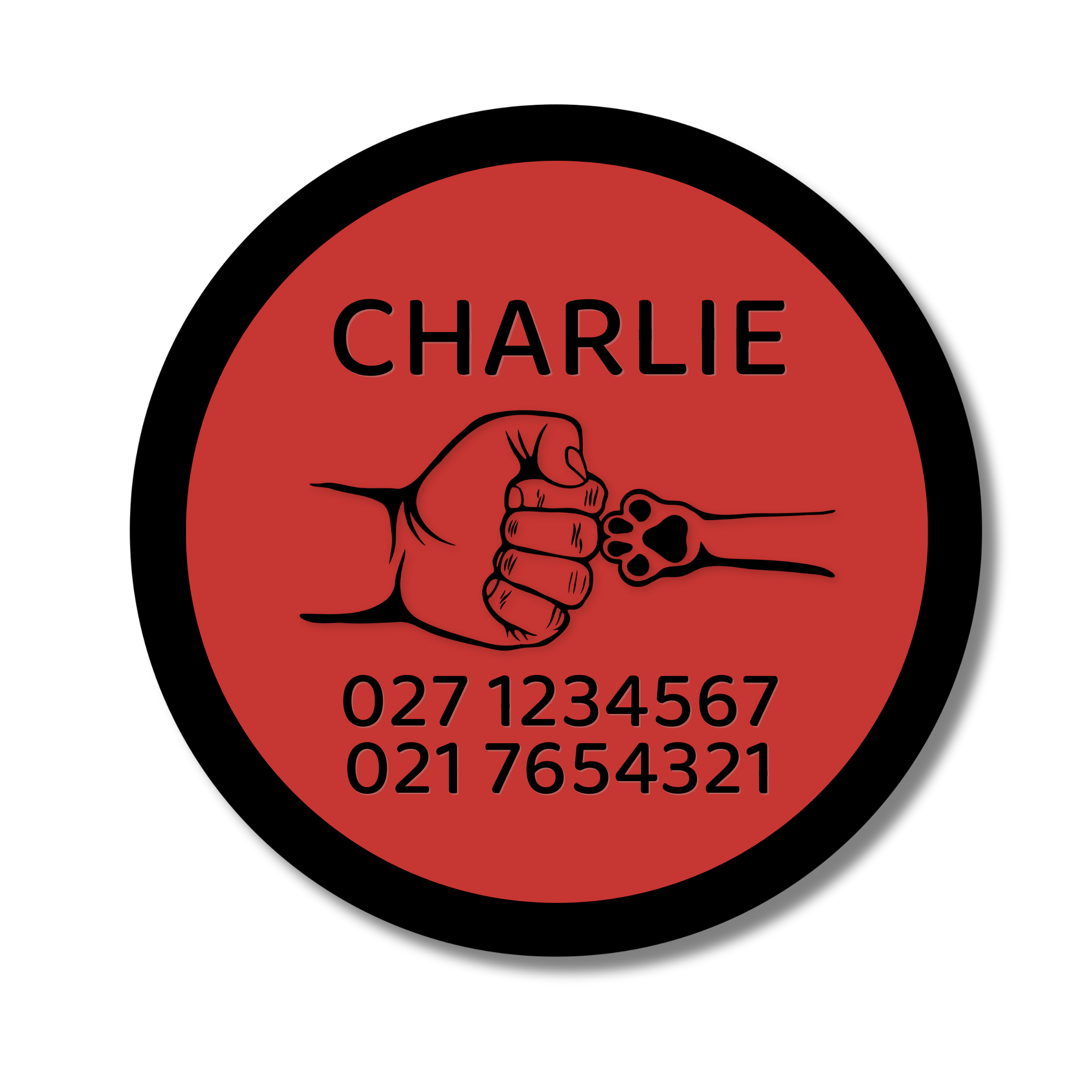 Slide-On Dog ID Tag - Charlie