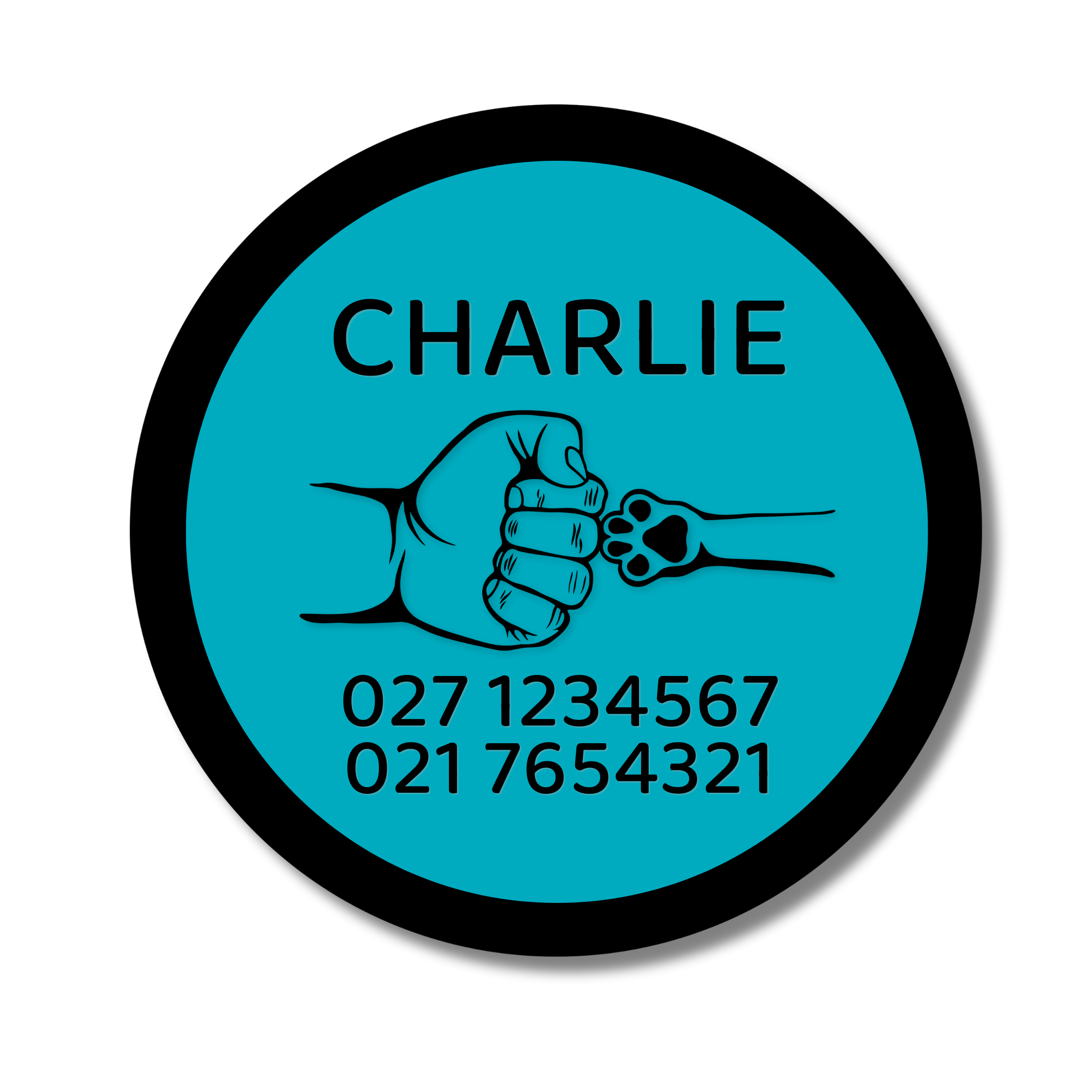 Slide-On Dog ID Tag - Charlie