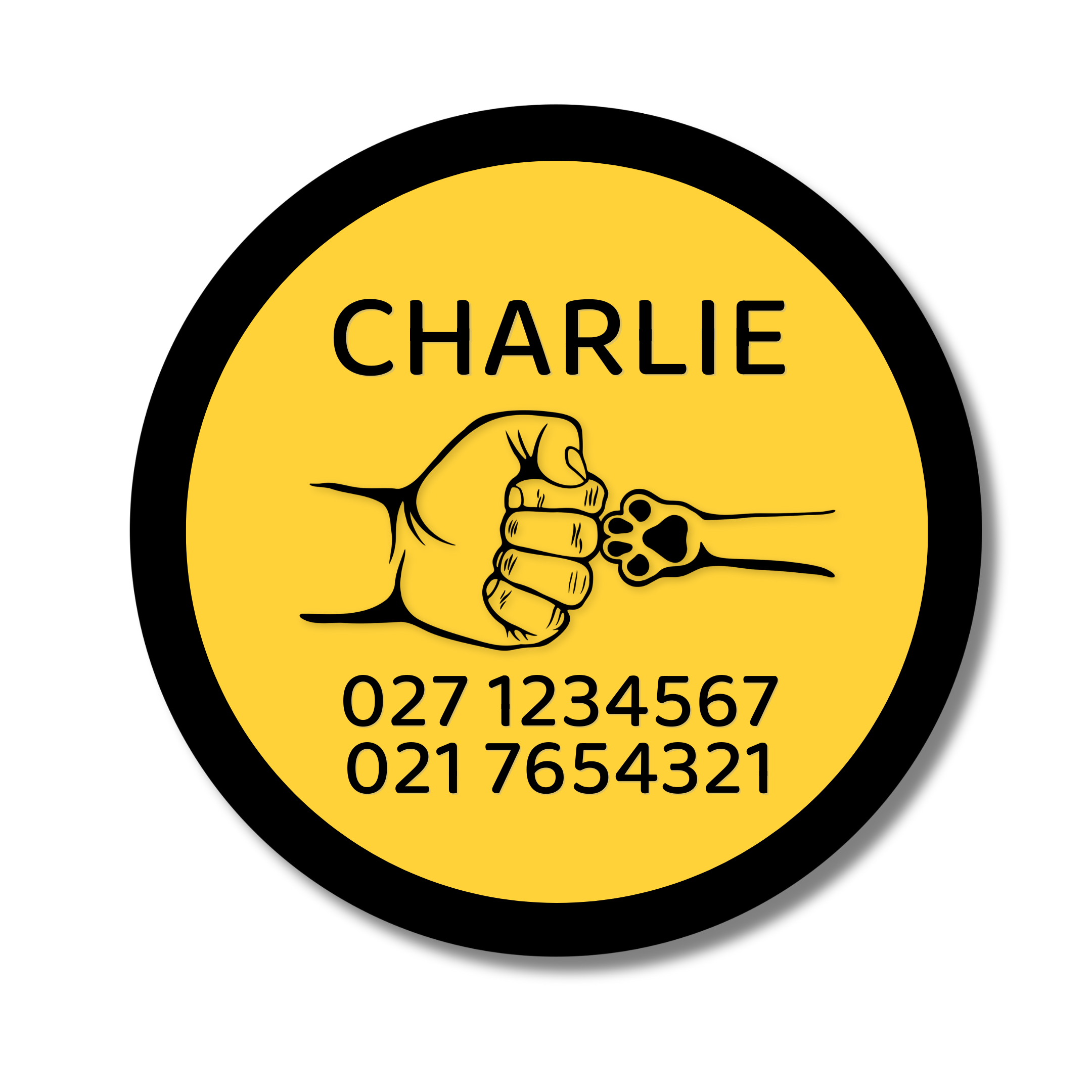 Slide-On Dog ID Tag - Charlie