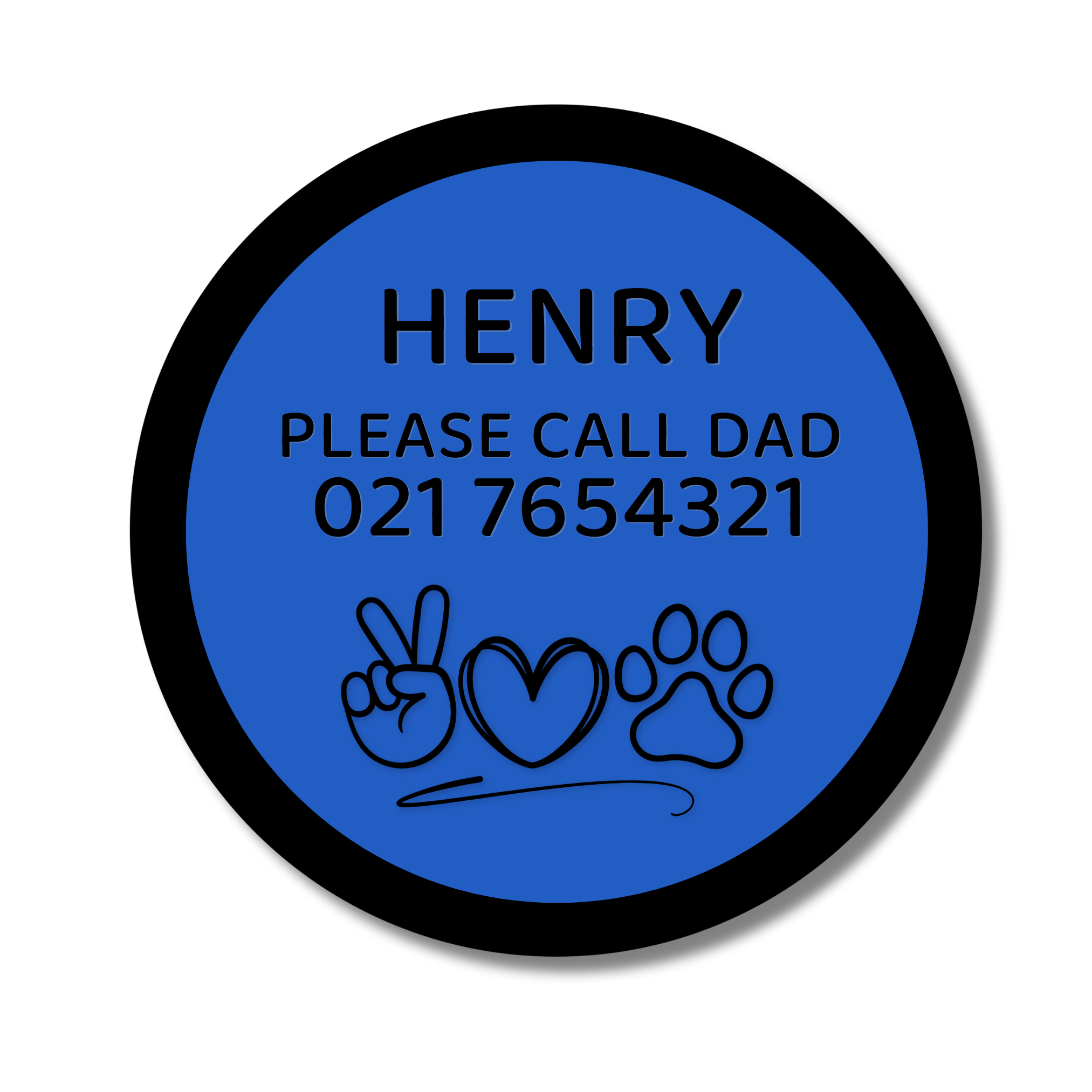 Slide-On Dog ID Tag - Henry