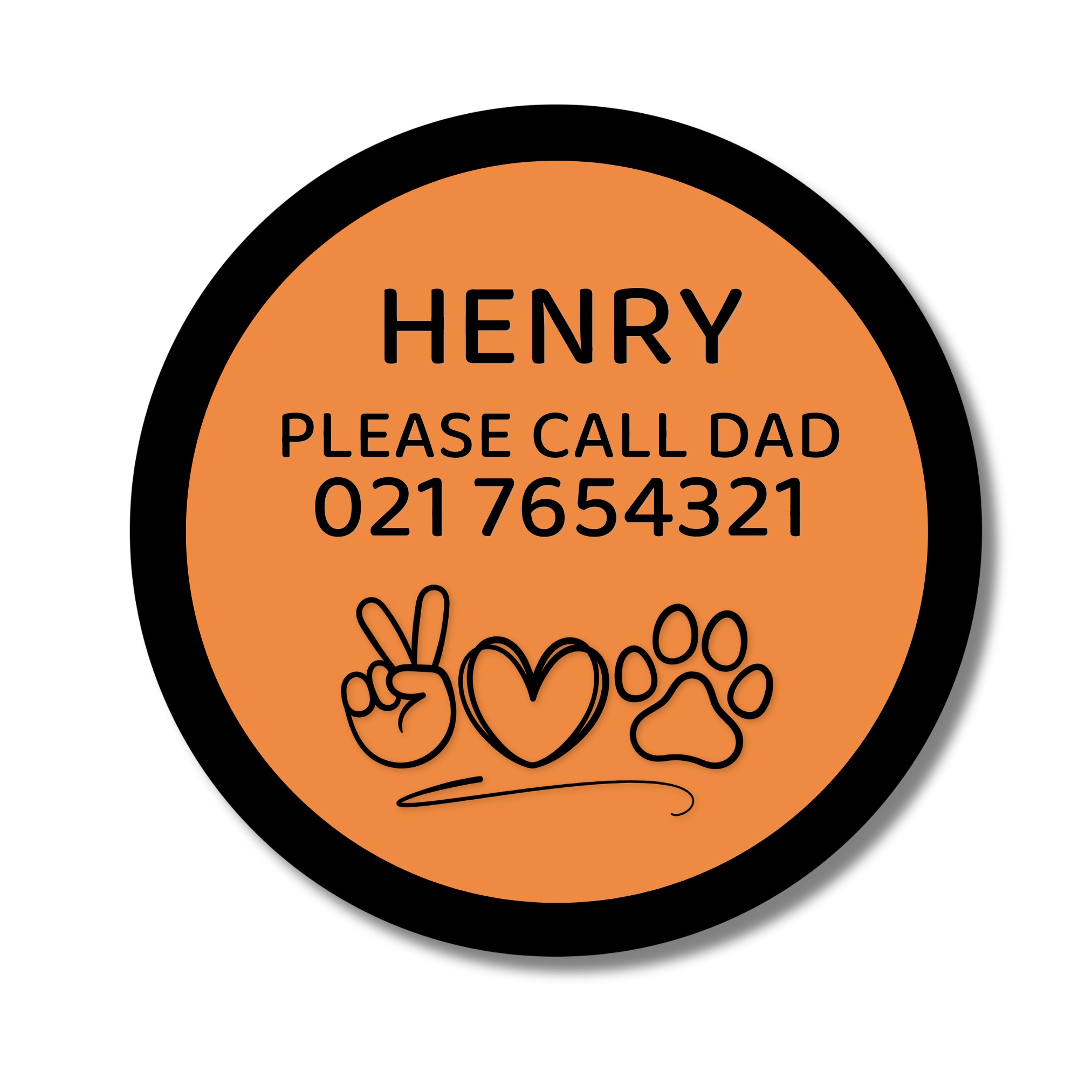Slide-On Dog ID Tag - Henry