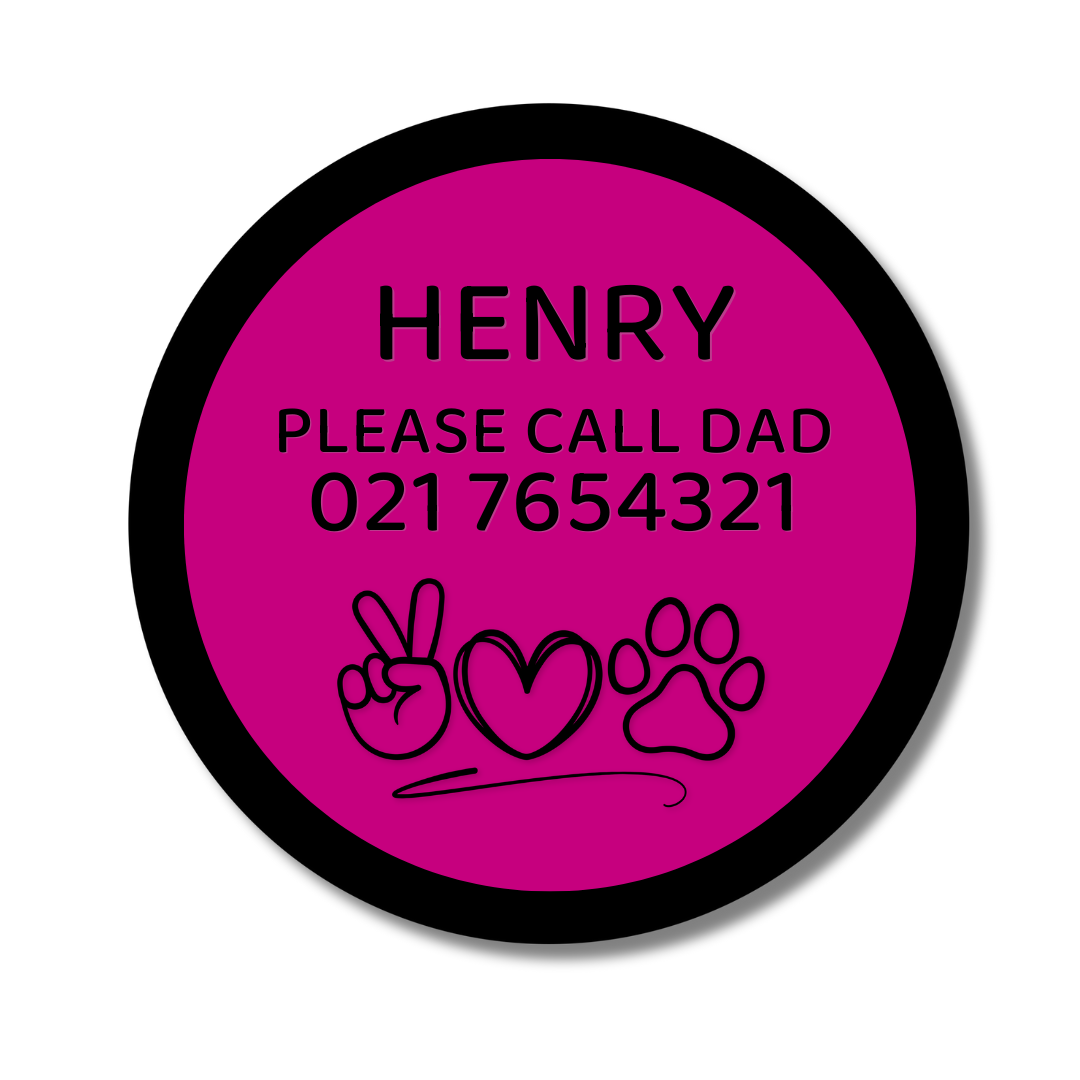 Slide-On Dog ID Tag - Henry