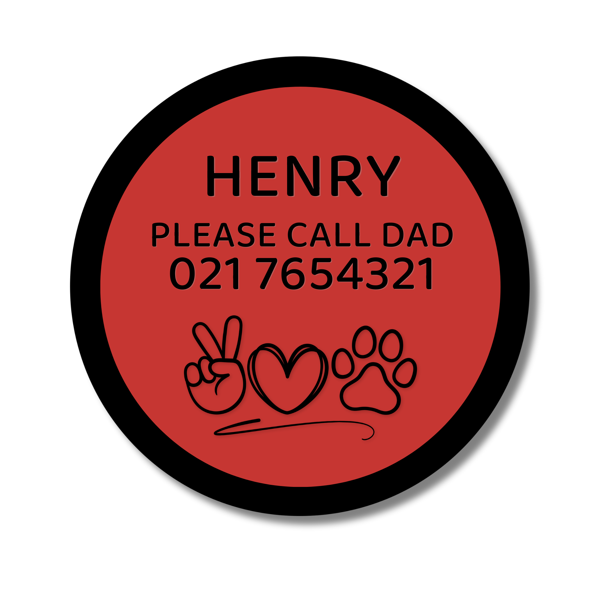 Slide-On Dog ID Tag - Henry