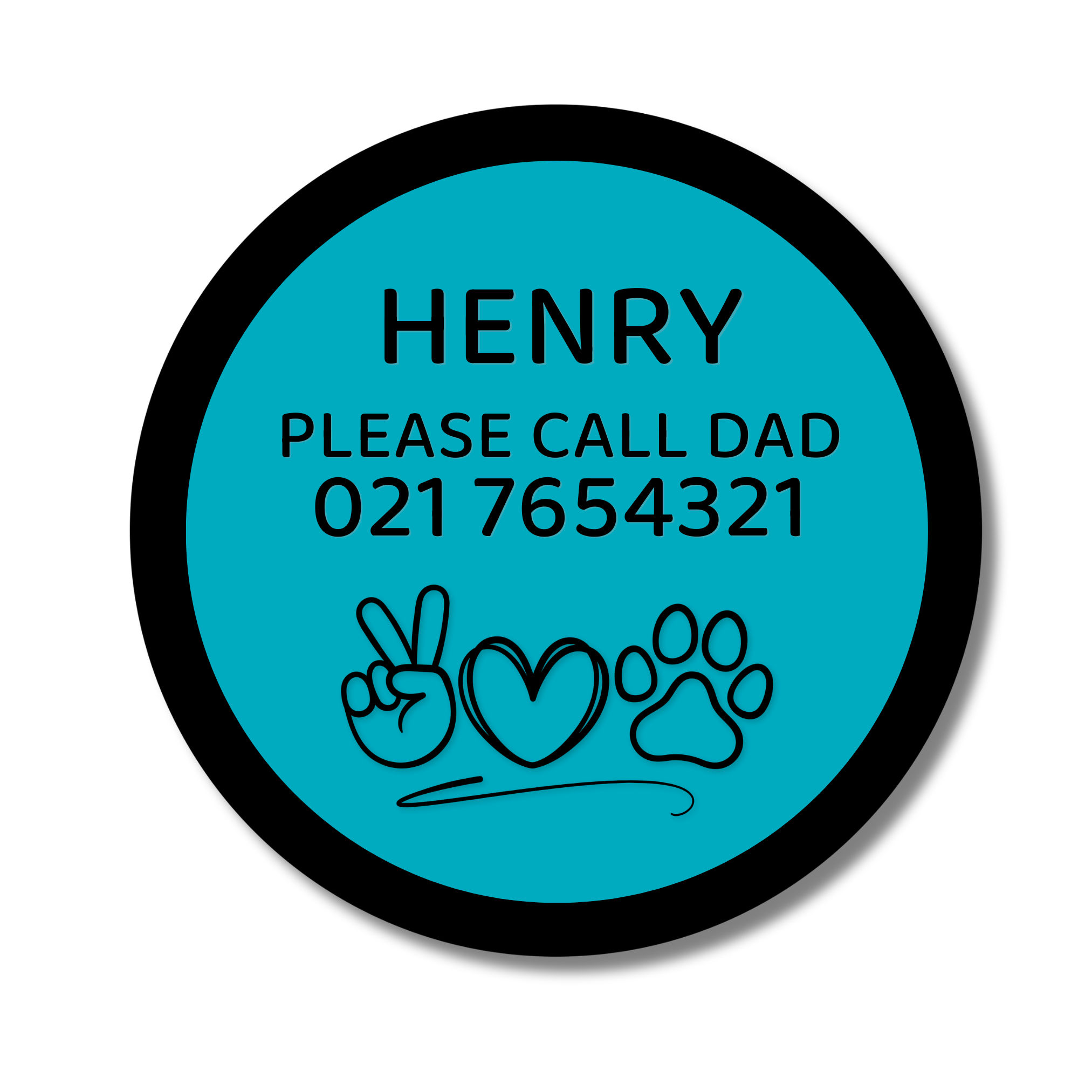 Slide-On Dog ID Tag - Henry