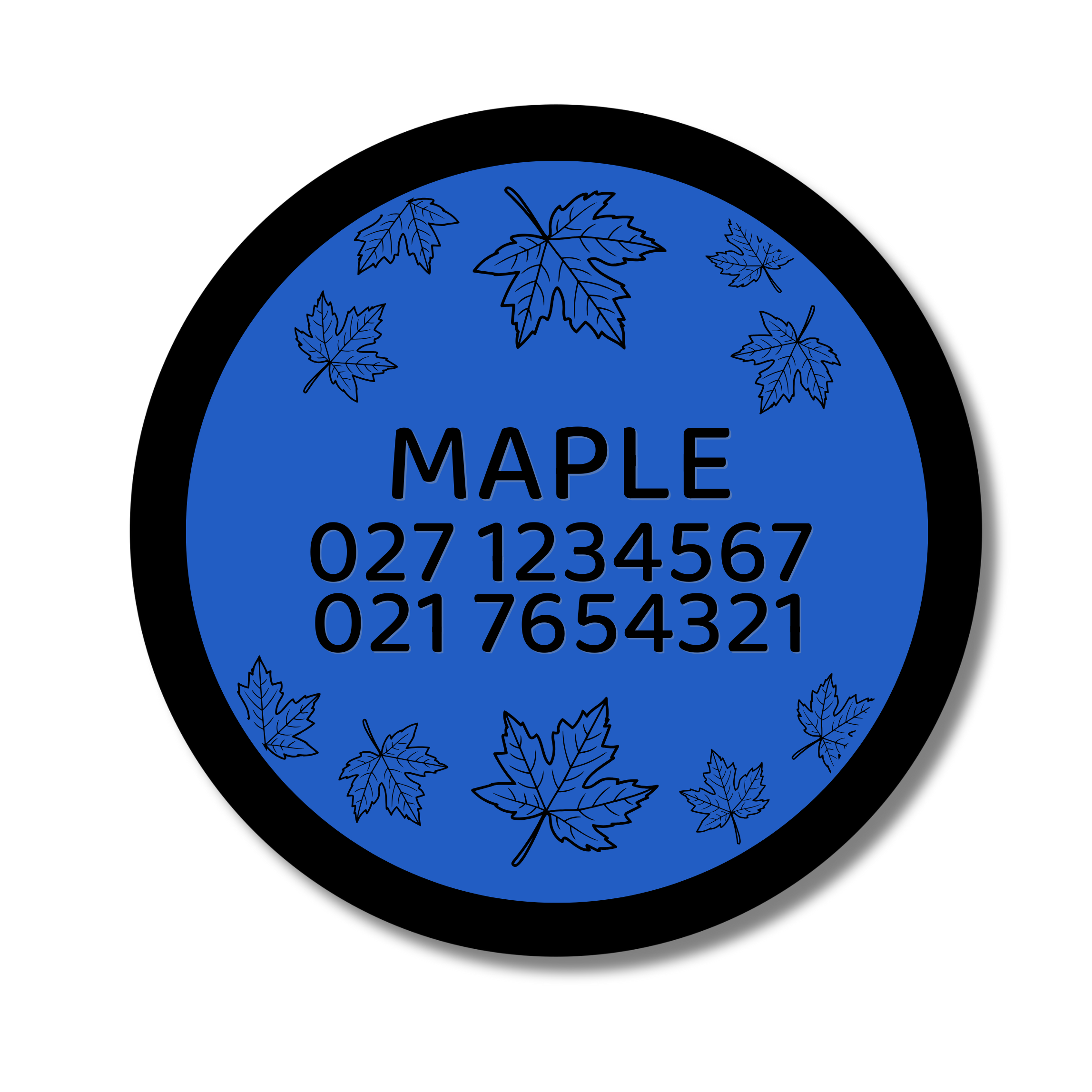 Slide-On Dog ID Tag - Maple