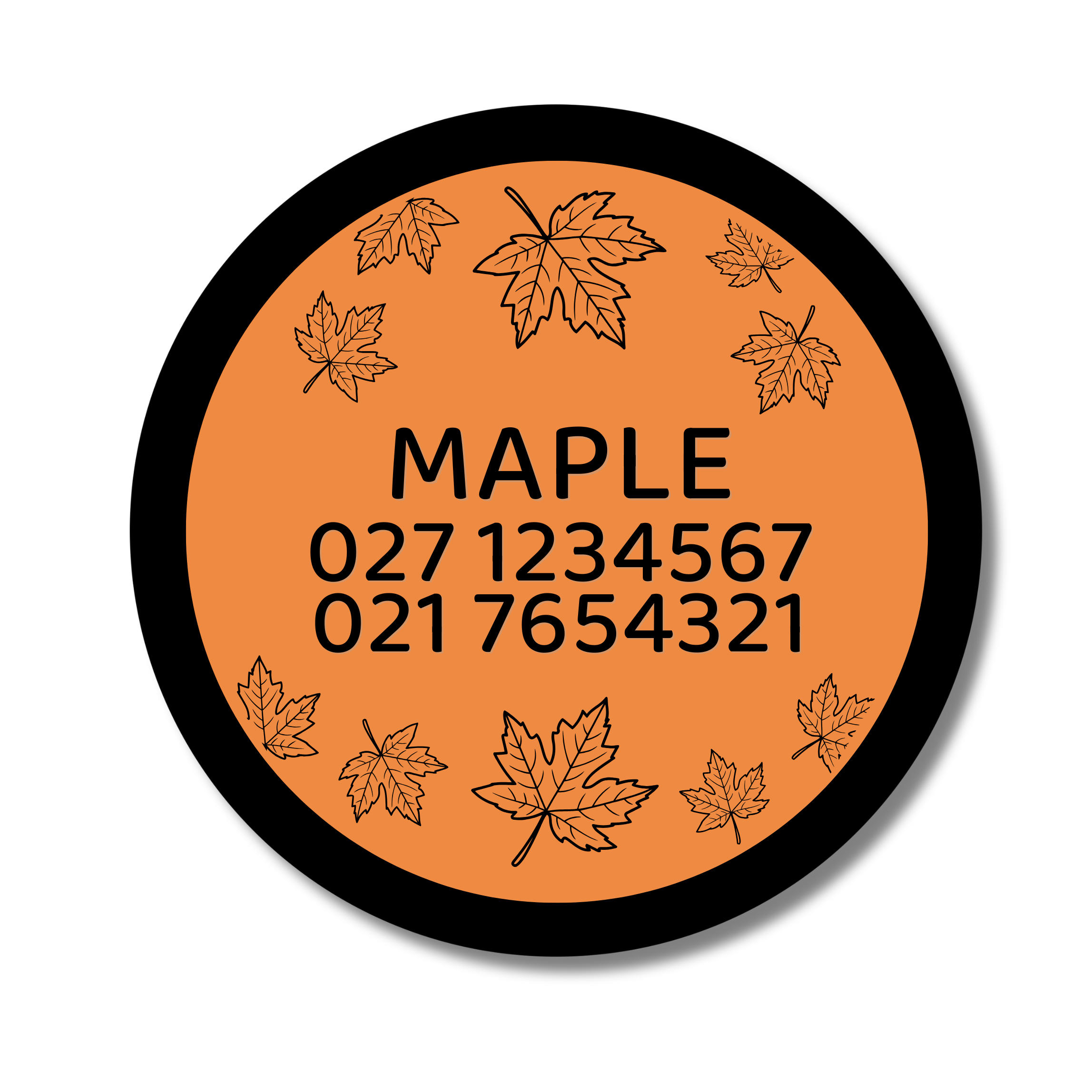 Slide-On Dog ID Tag - Maple