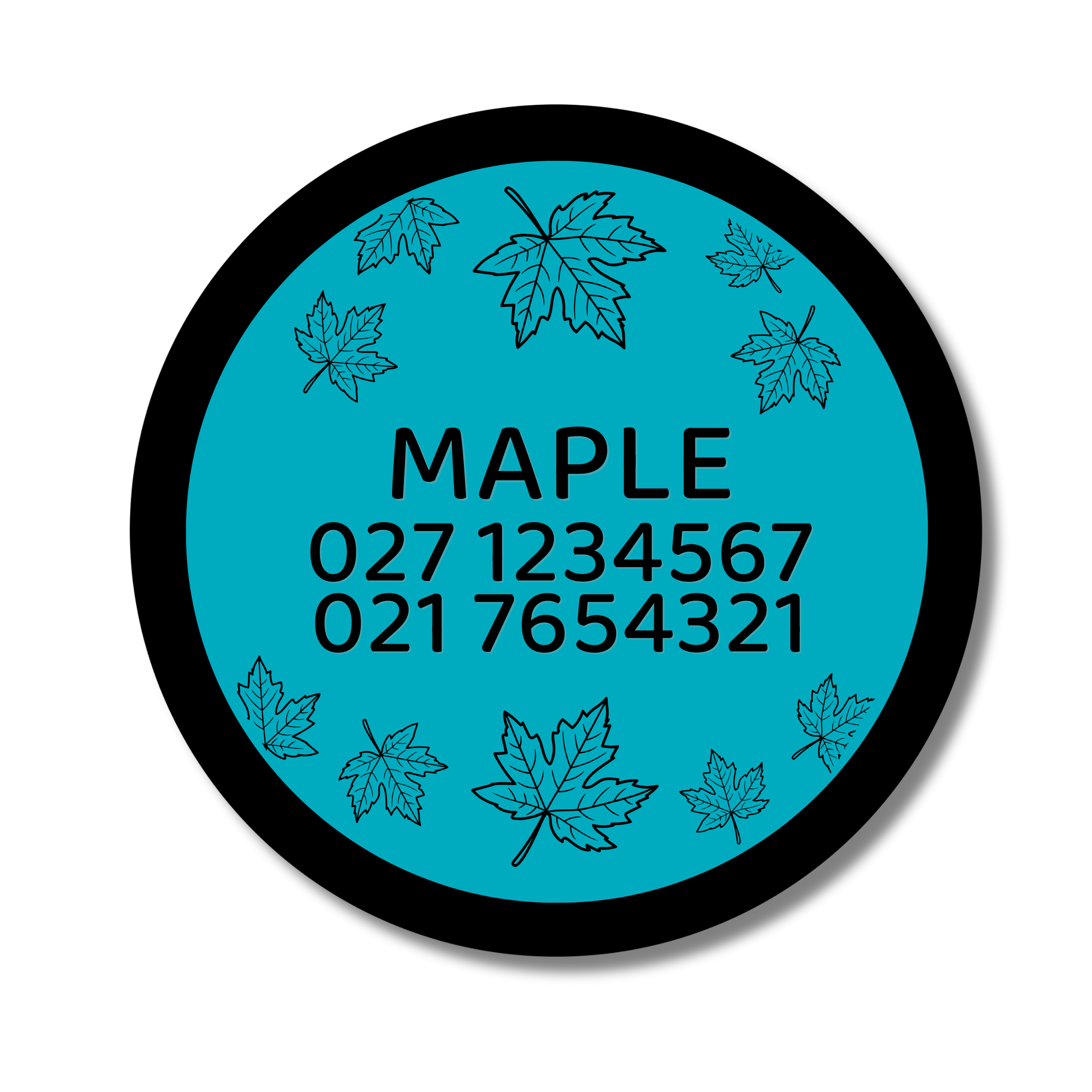 Slide-On Dog ID Tag - Maple