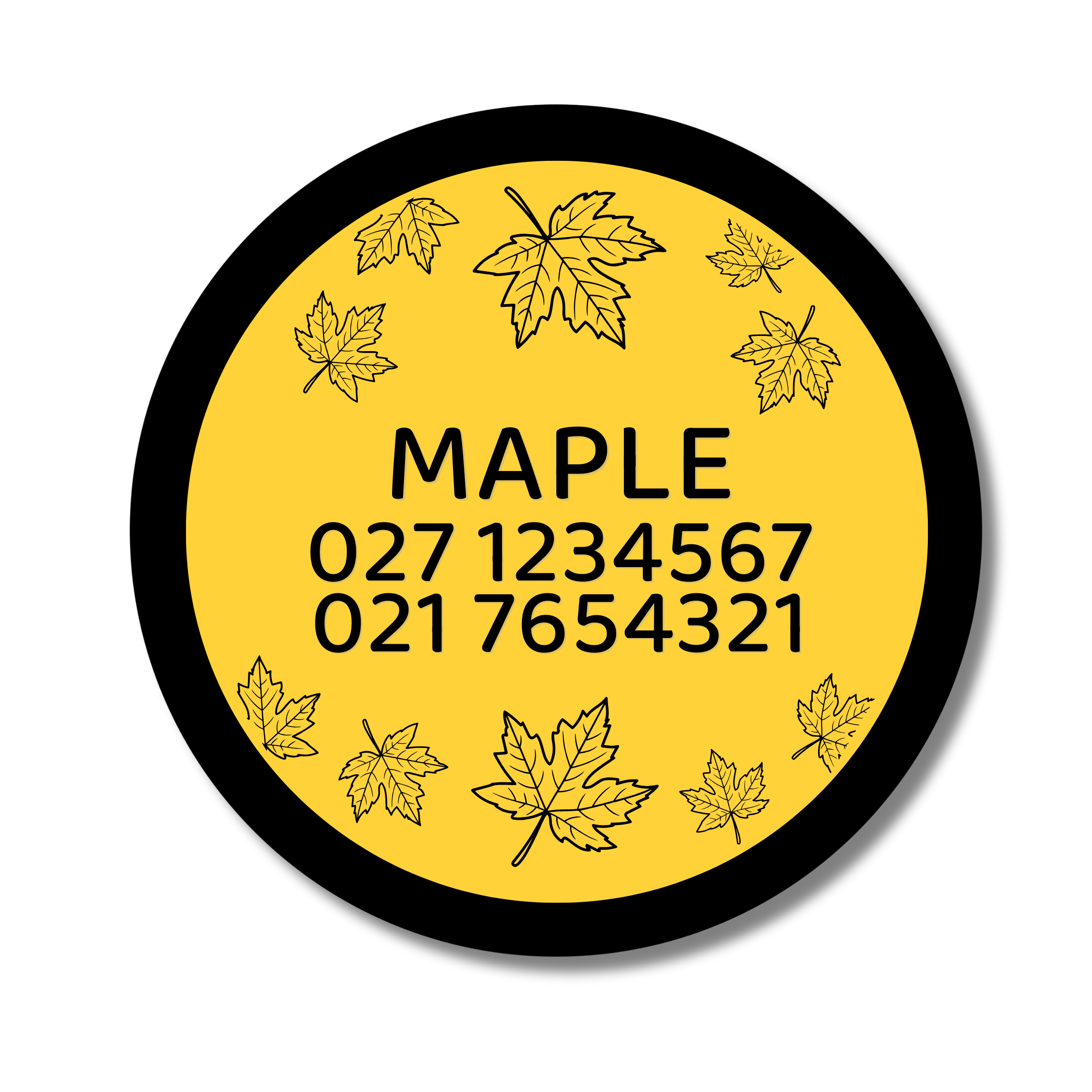 Slide-On Dog ID Tag - Maple