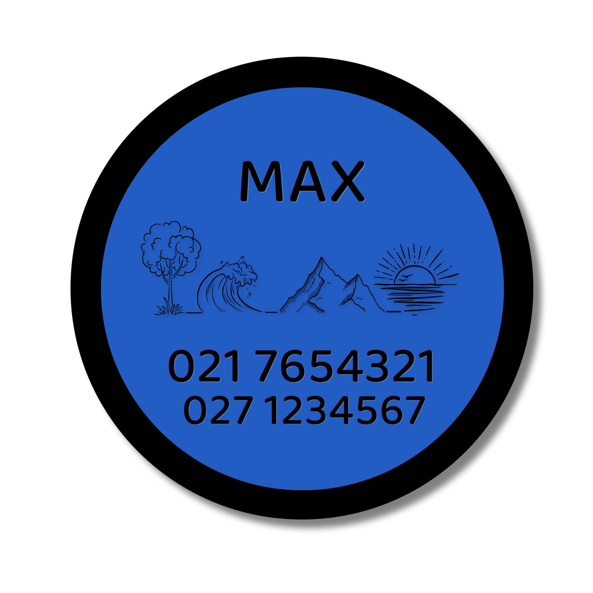 Slide-On Dog ID Tag - Max