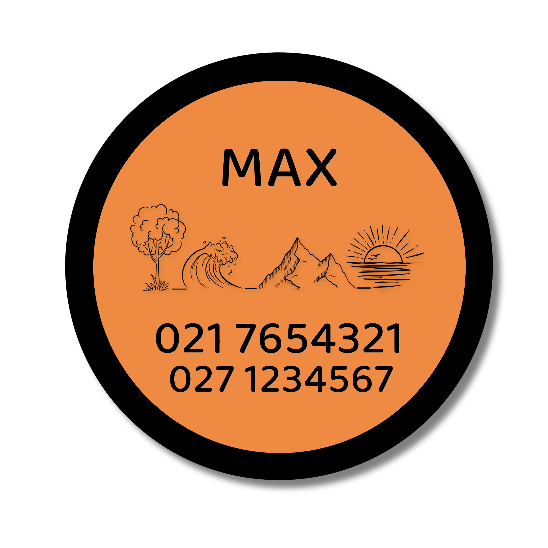 Slide-On Dog ID Tag - Max