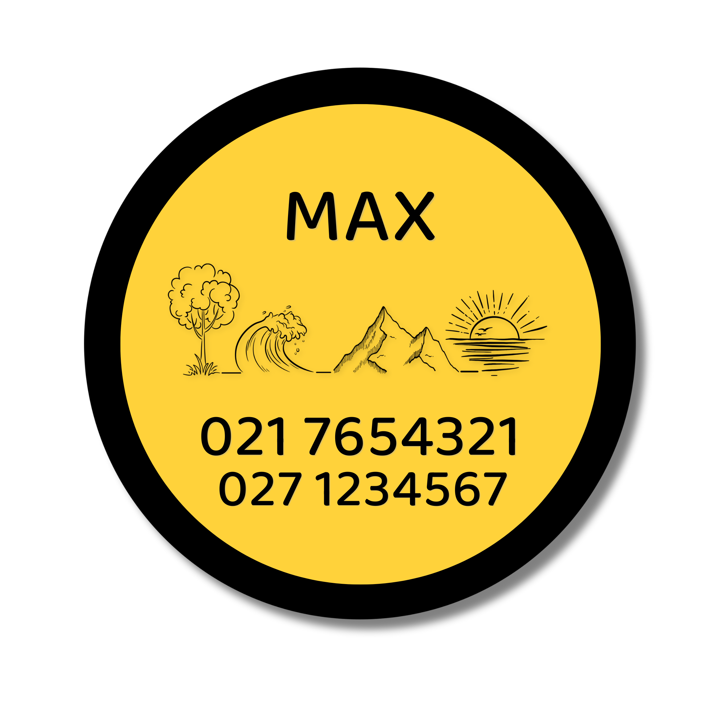 Slide-On Dog ID Tag - Max