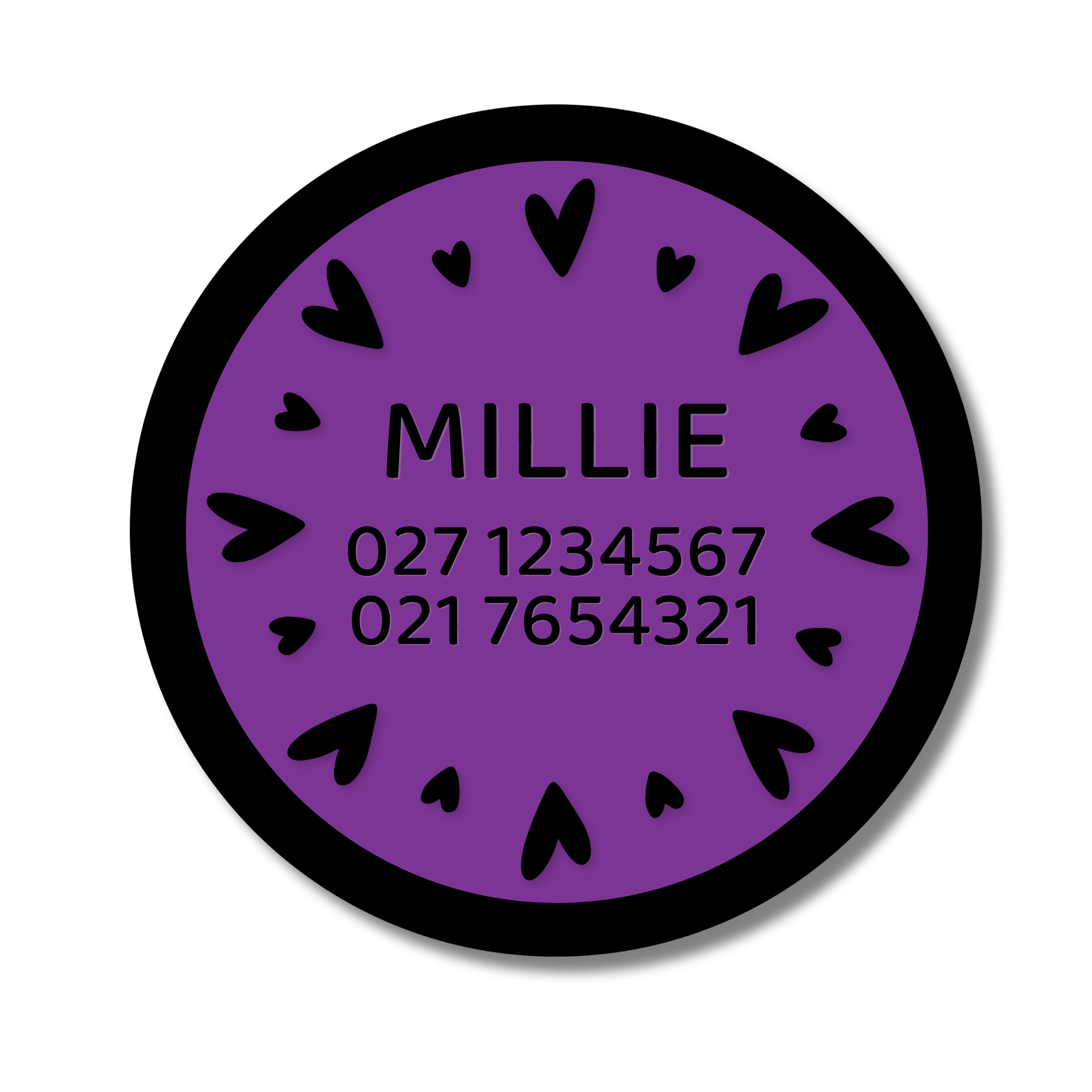Slide-On Dog ID Tag - Millie