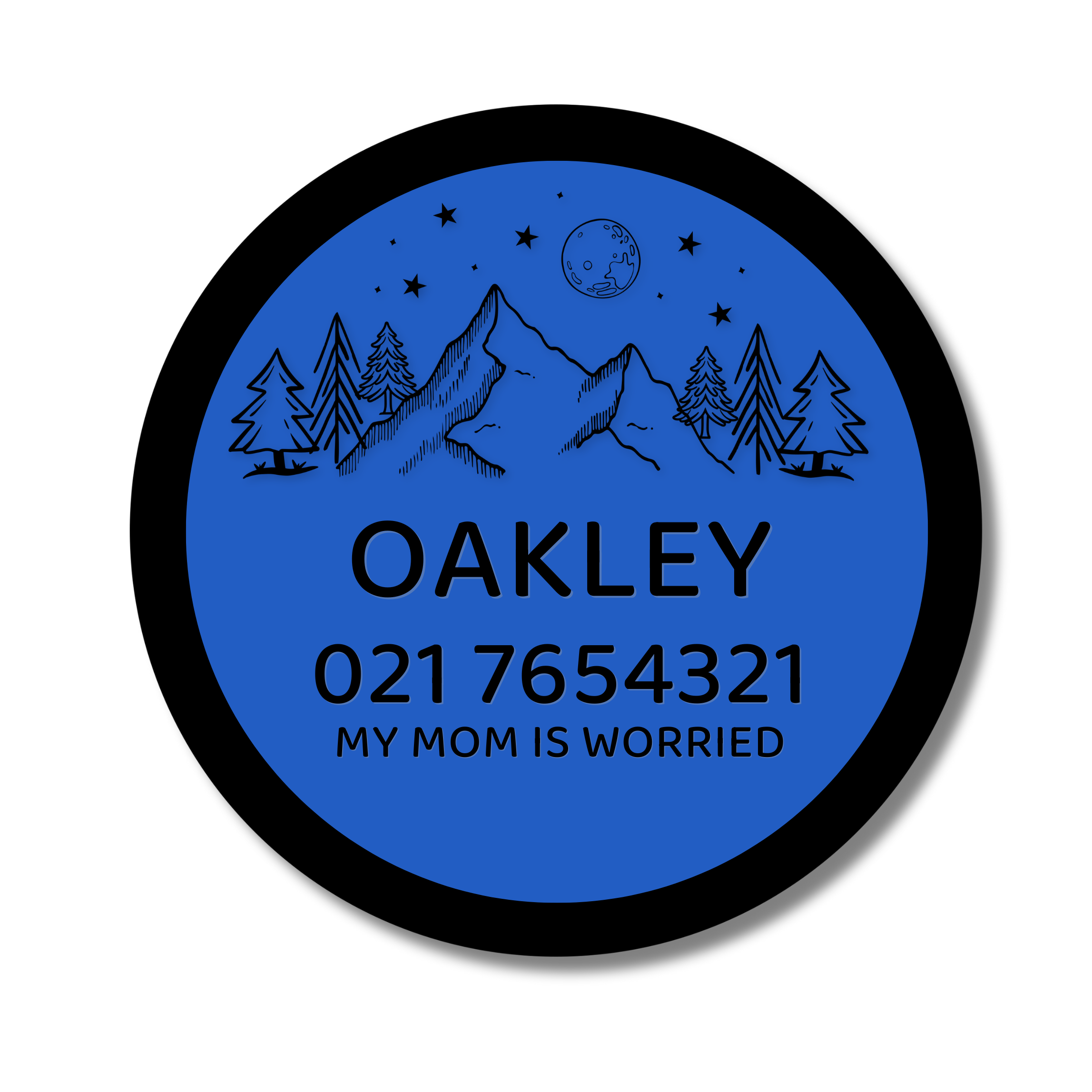Slide-On Dog ID Tag - Oakley