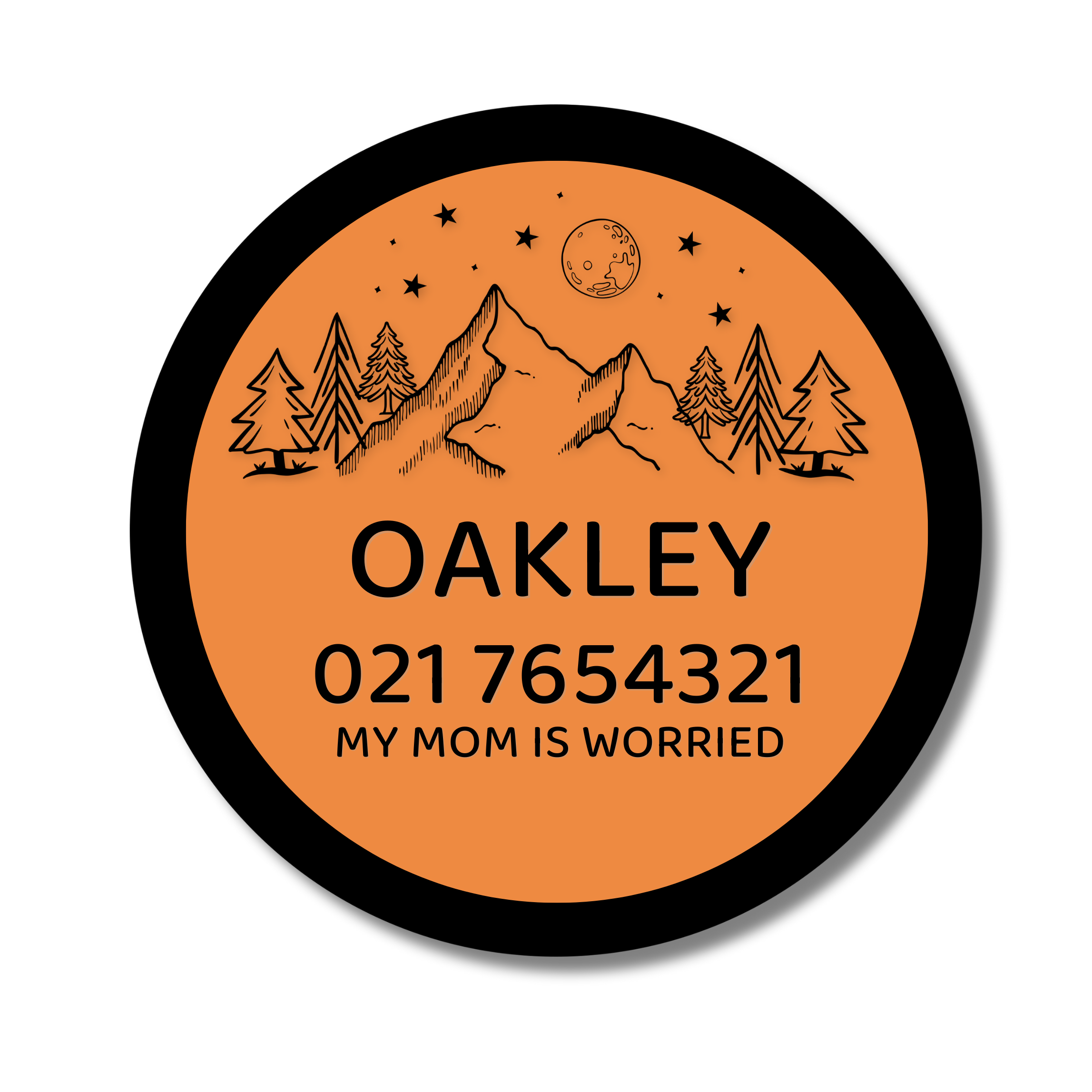 Slide-On Dog ID Tag - Oakley