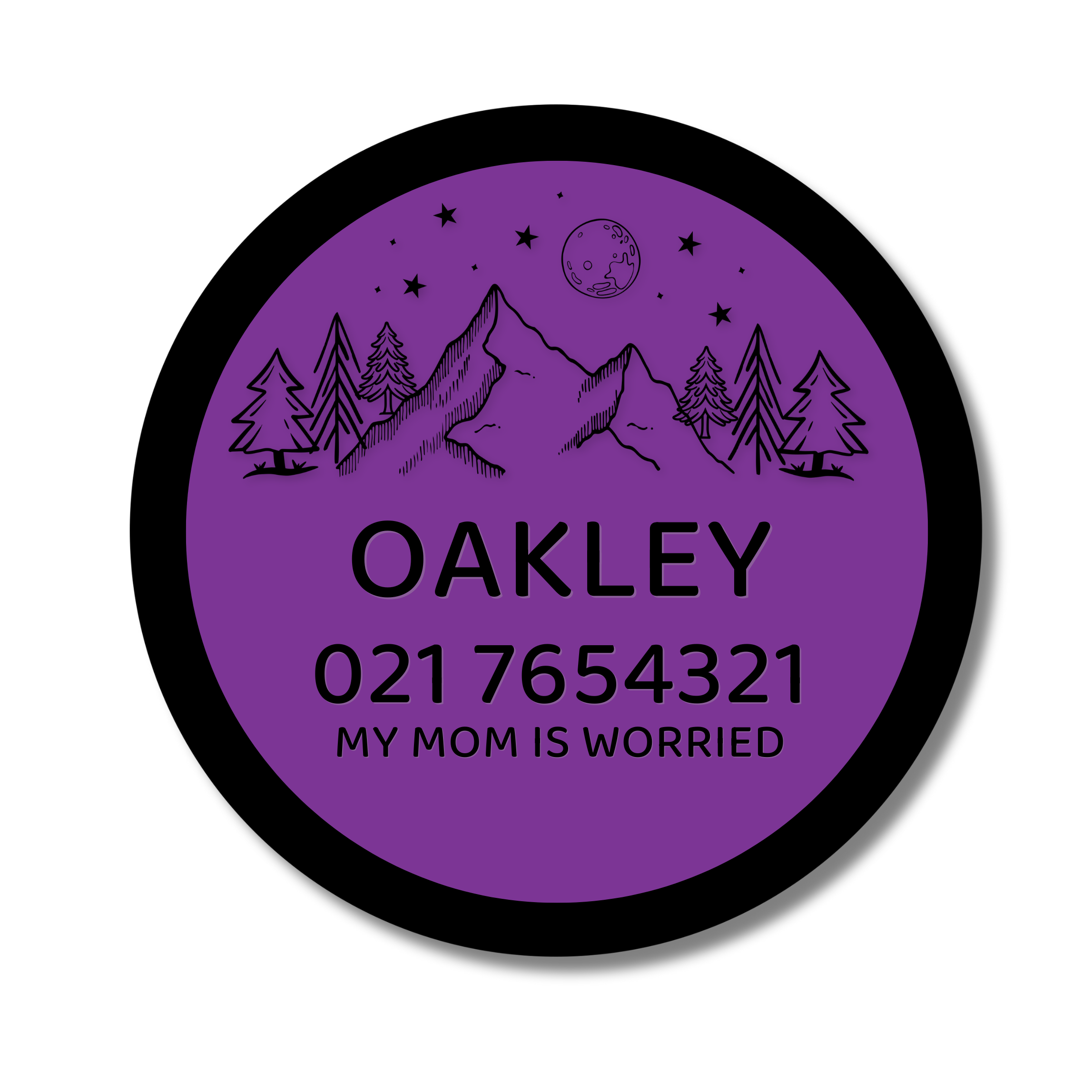 Slide-On Dog ID Tag - Oakley