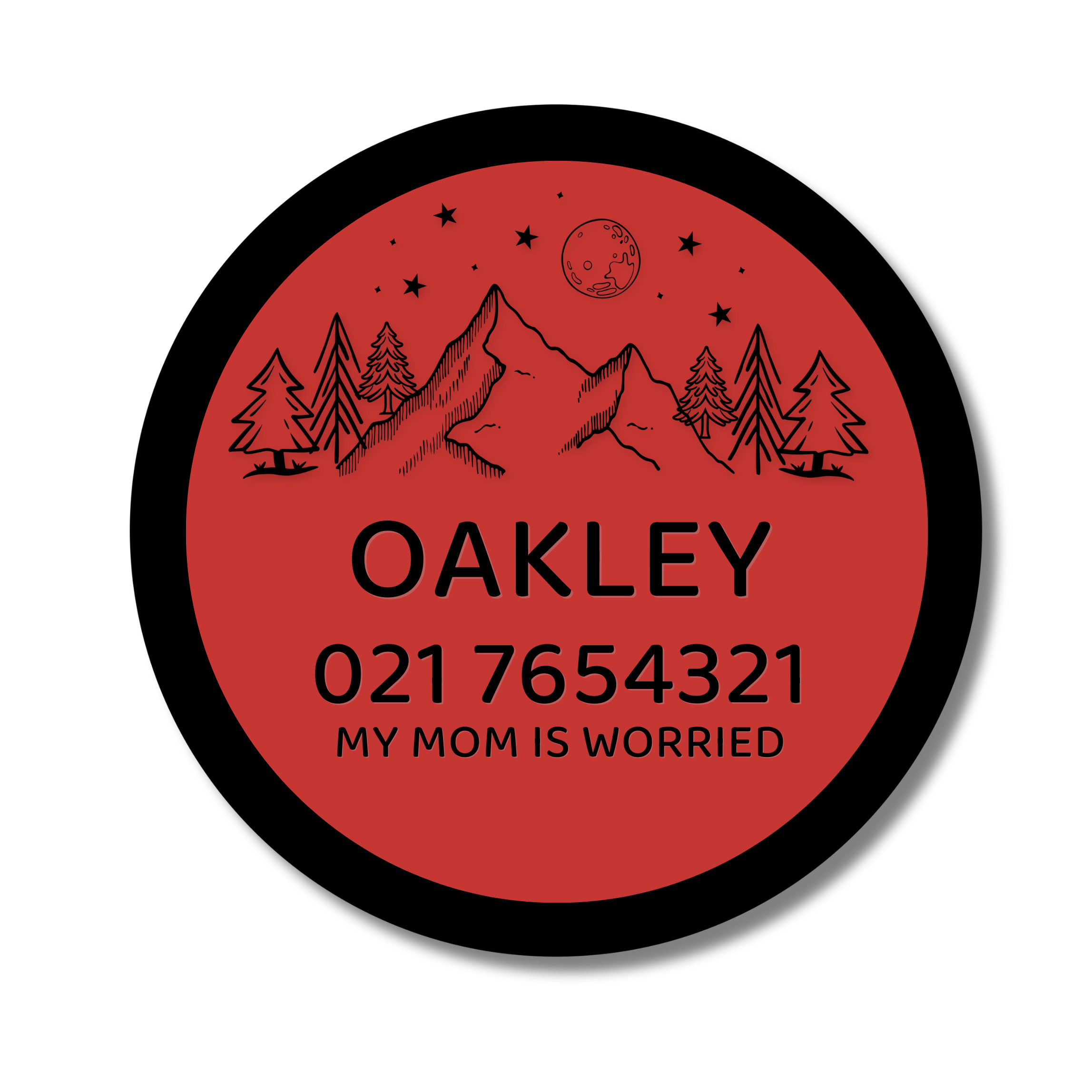 Slide-On Dog ID Tag - Oakley