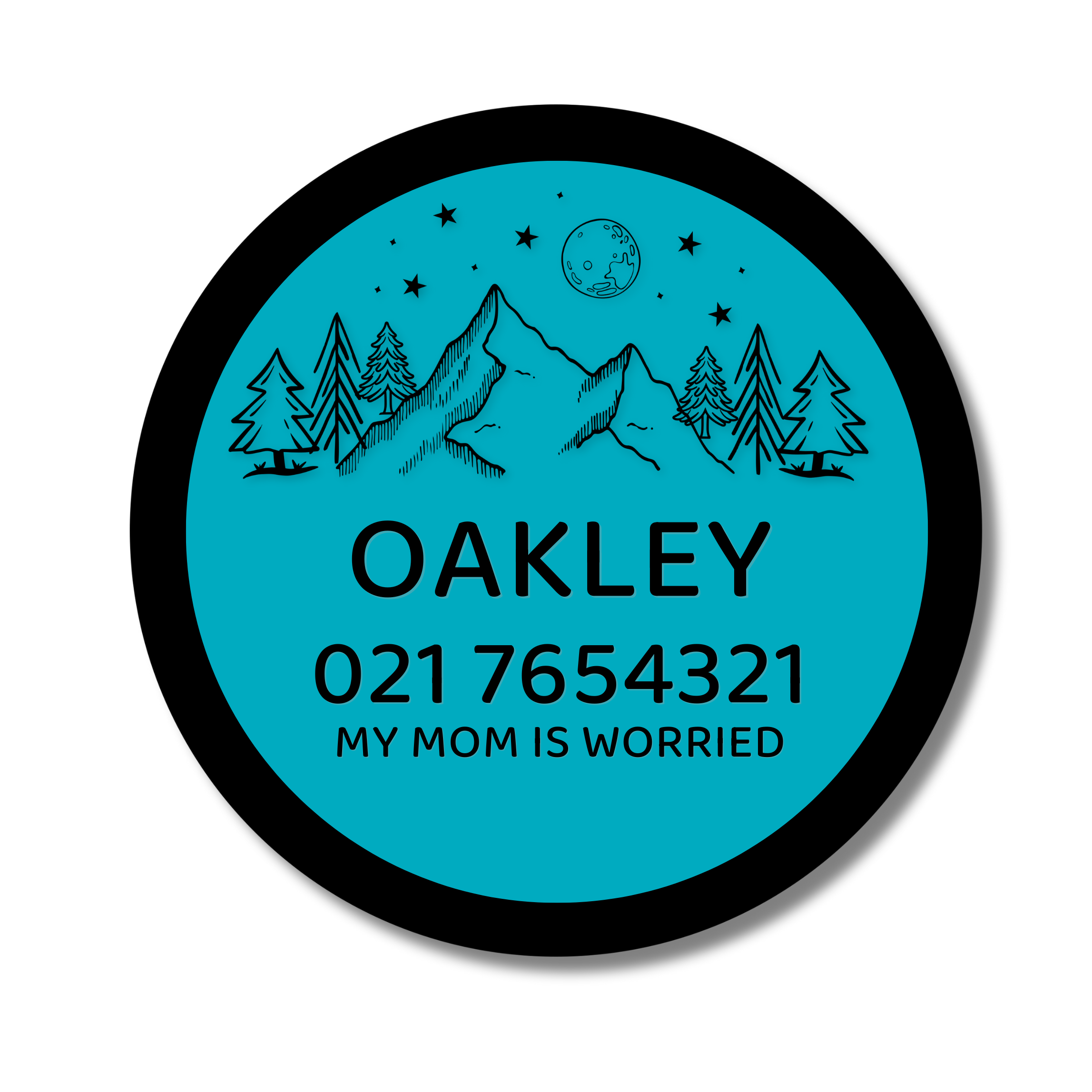 Slide-On Dog ID Tag - Oakley