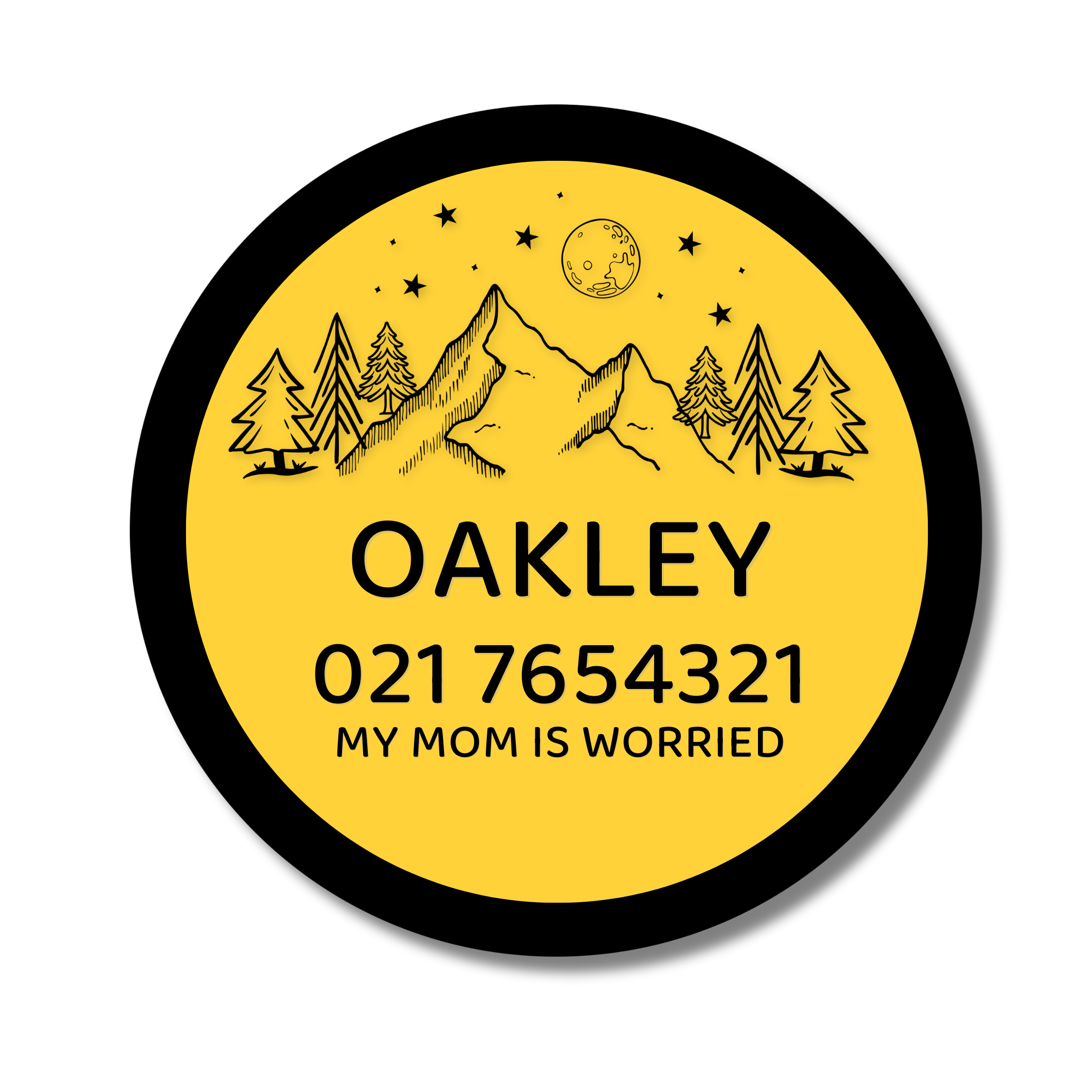 Slide-On Dog ID Tag - Oakley