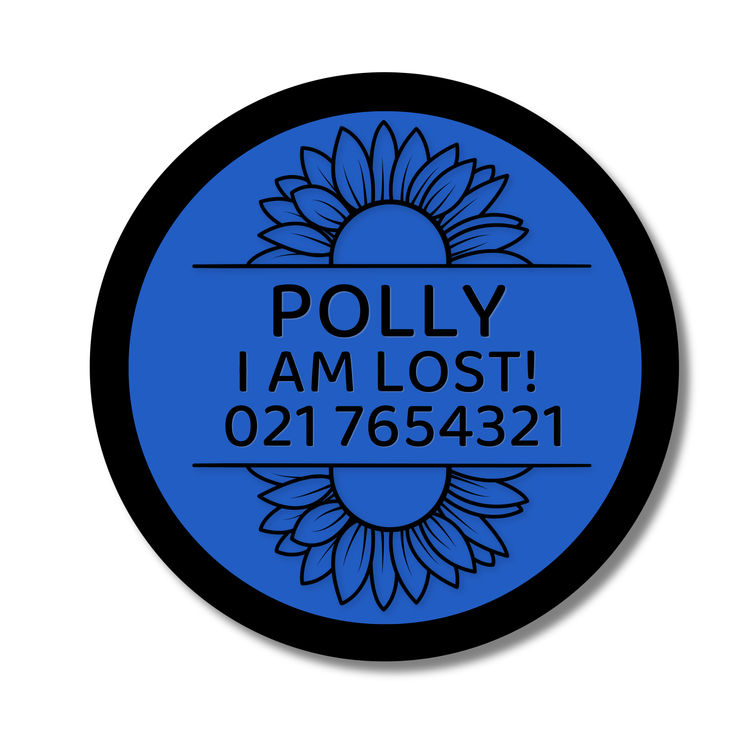 Slide-On Dog ID Tag - Polly